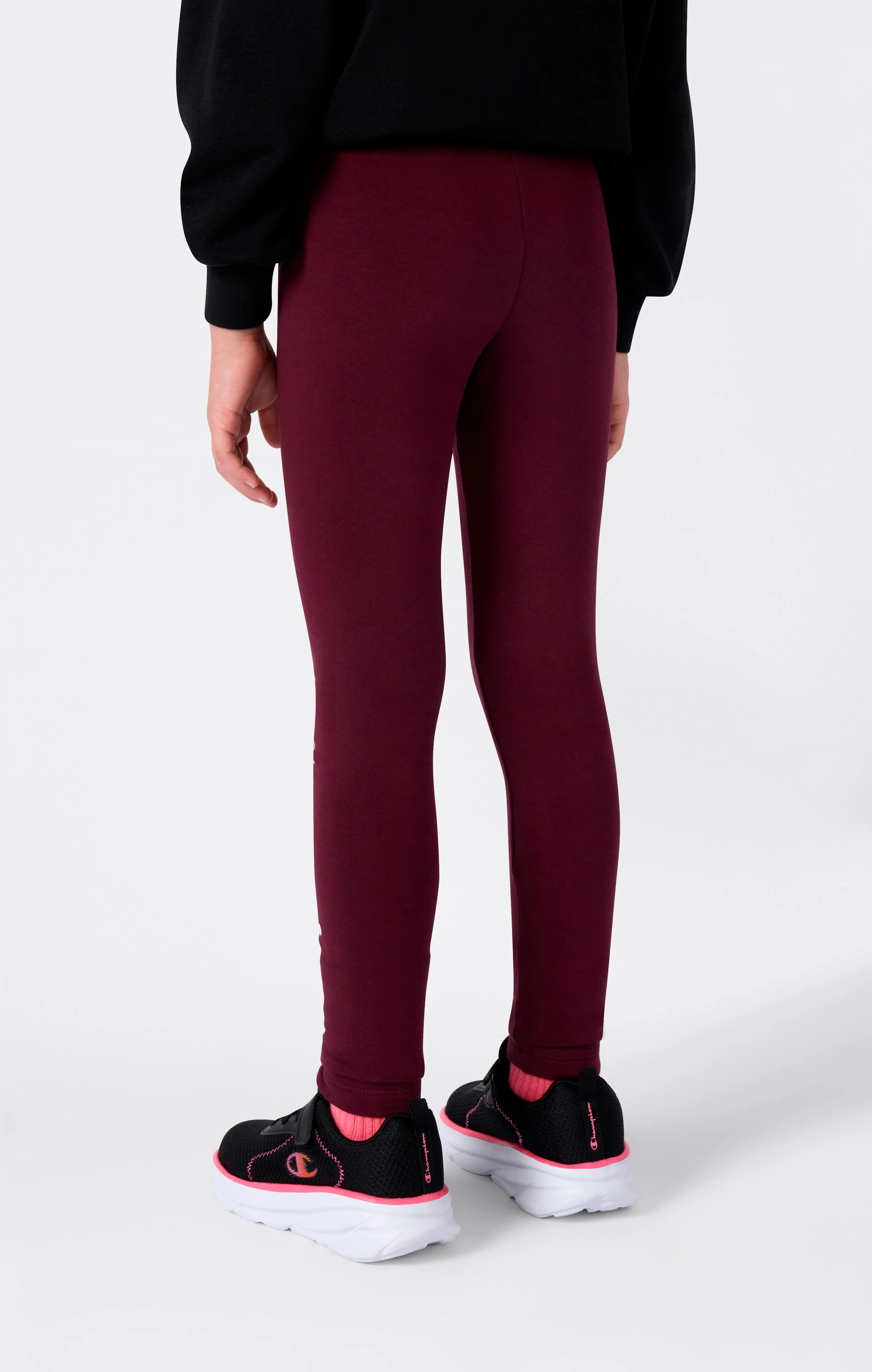 Girls' Fleece Leggings Script Logo - Image 3