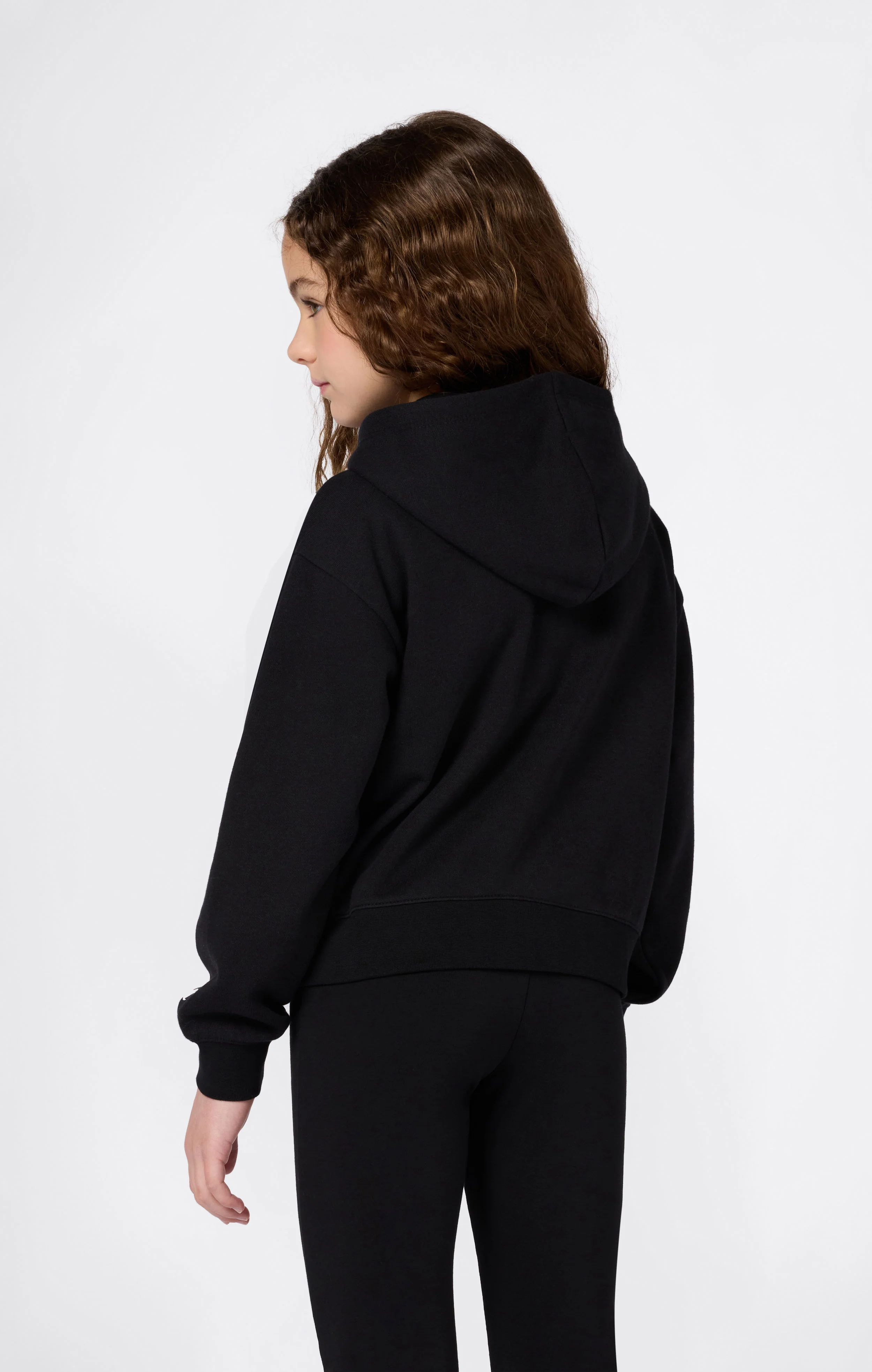 Girls’ Hooded Full Zip Fleece Sweatshirt Icons - Image 2