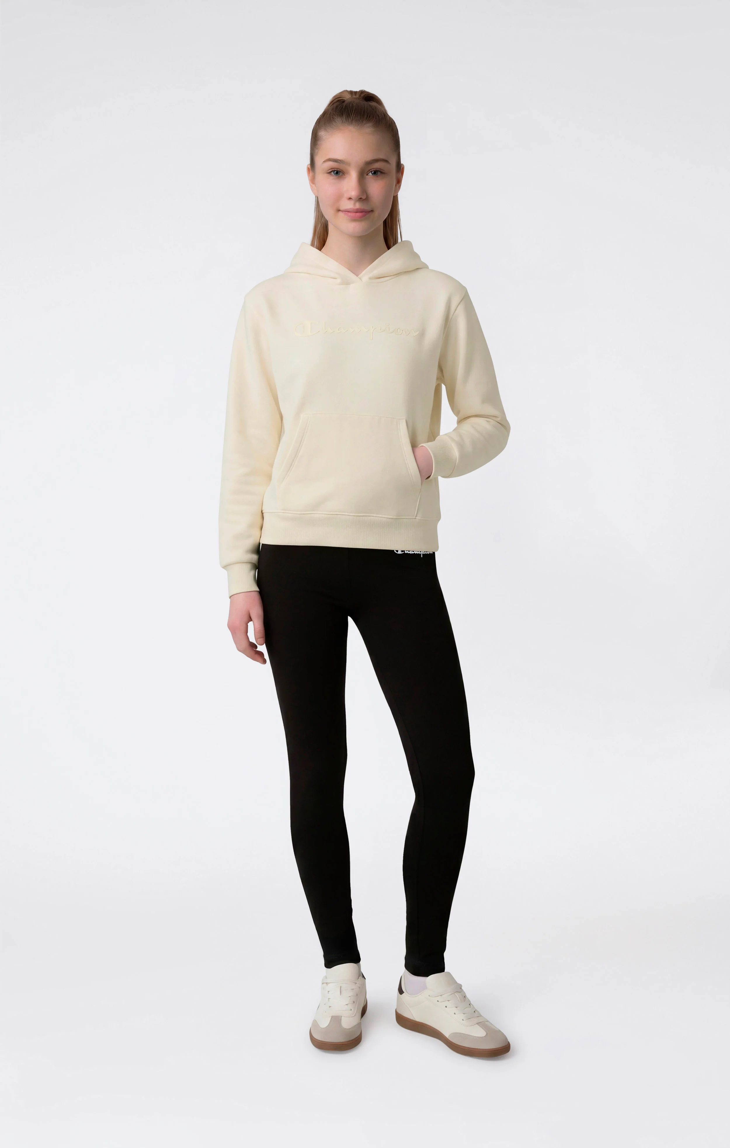 Girls’ Light Stretch Fleece Leggings Icons - Image 2