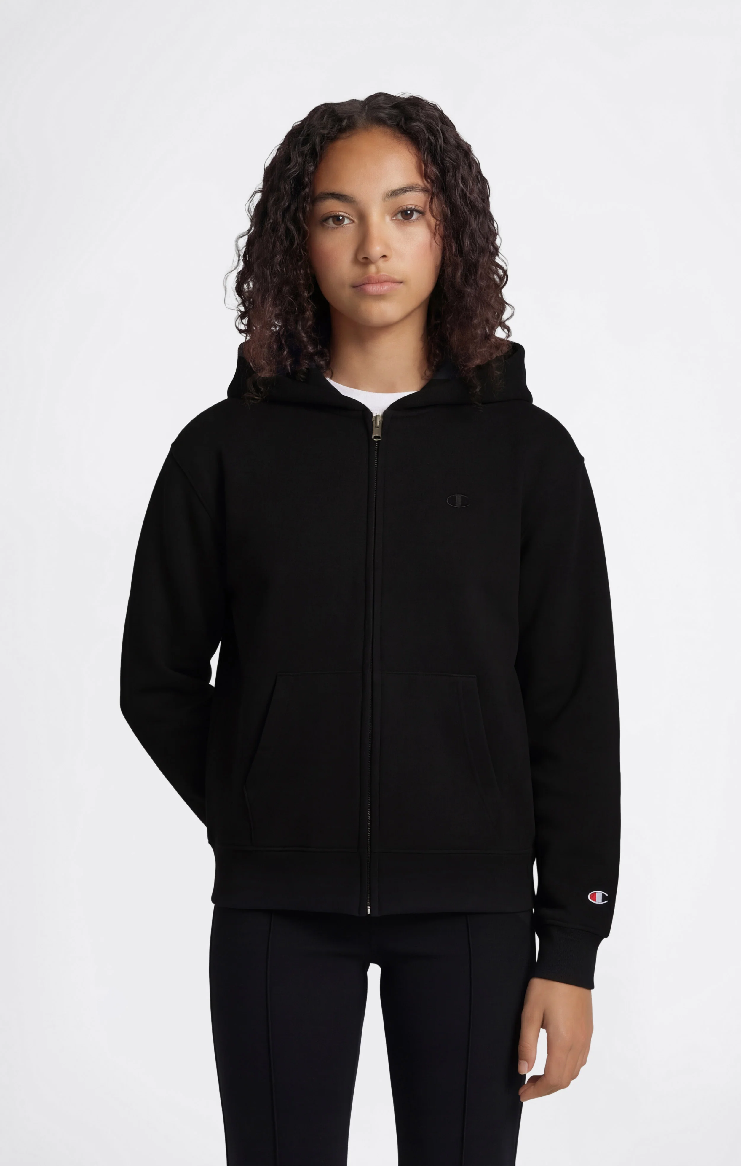 Girls’ Lightweight Full Zip Hooded Sweatshirt Icons