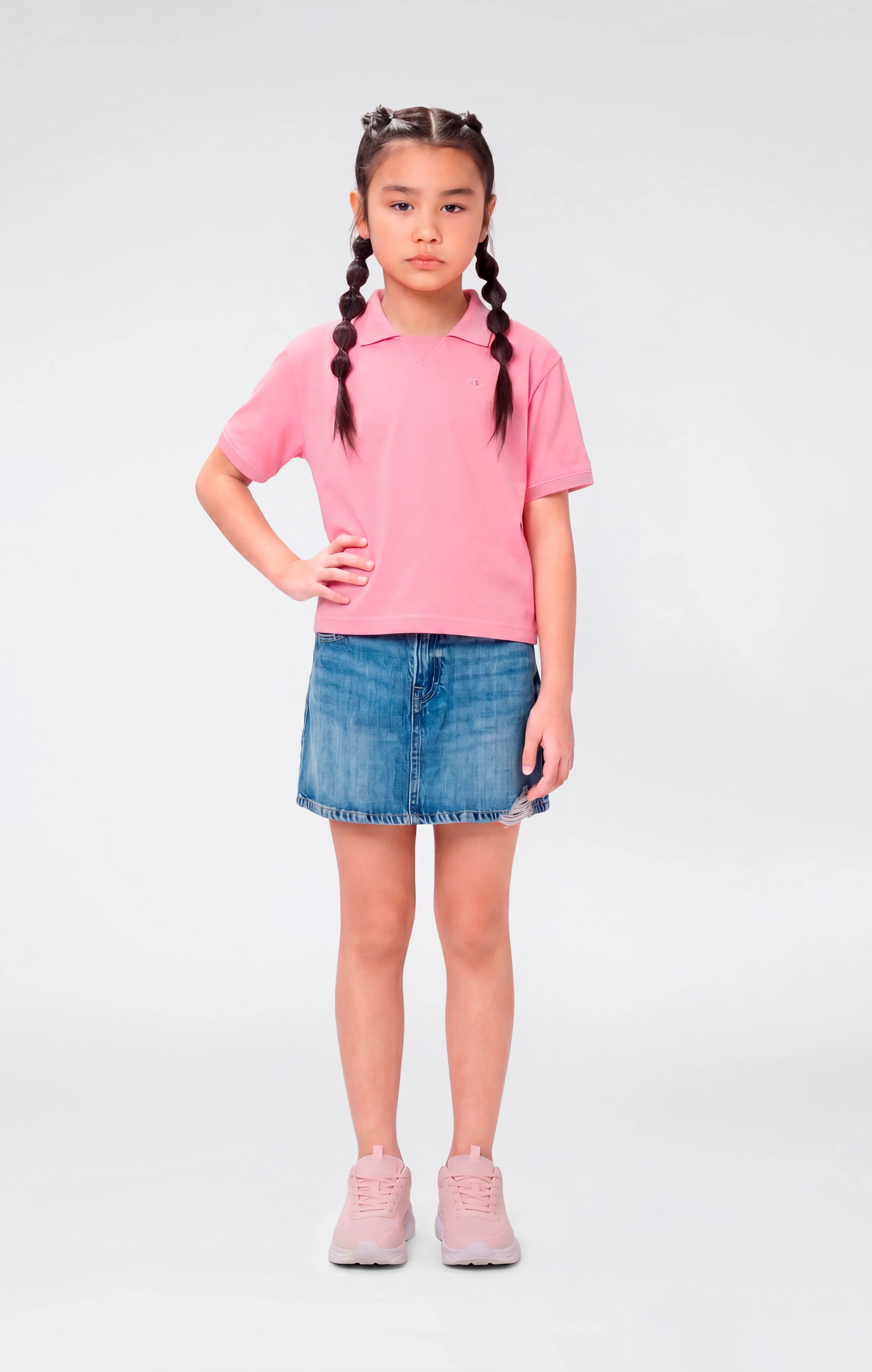 Girls’ Lightweight Jersey Polo Shirt Icons - Image 2