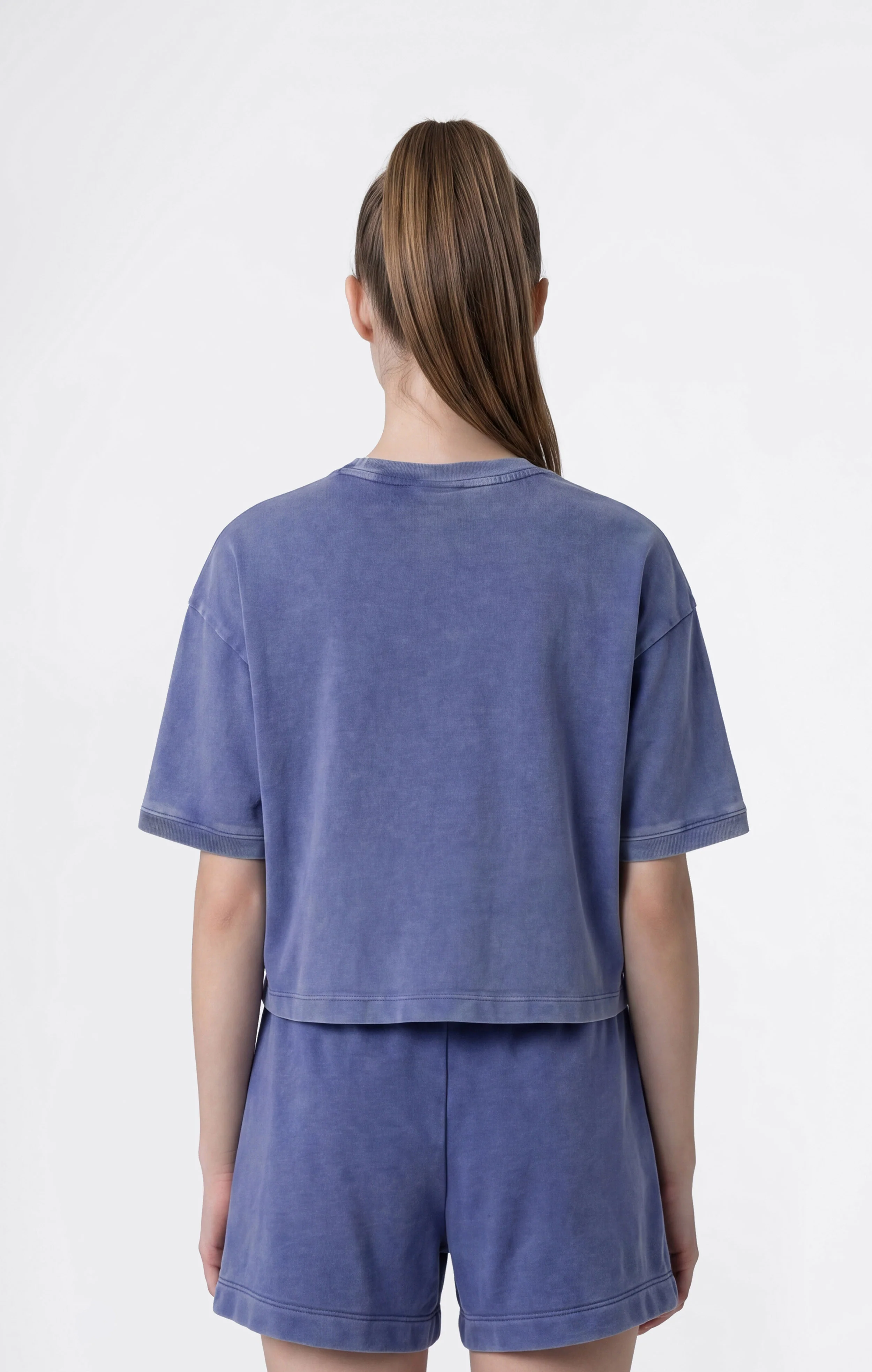 Girls’ Washed Effect Crop T-Shirt Icons - Image 3