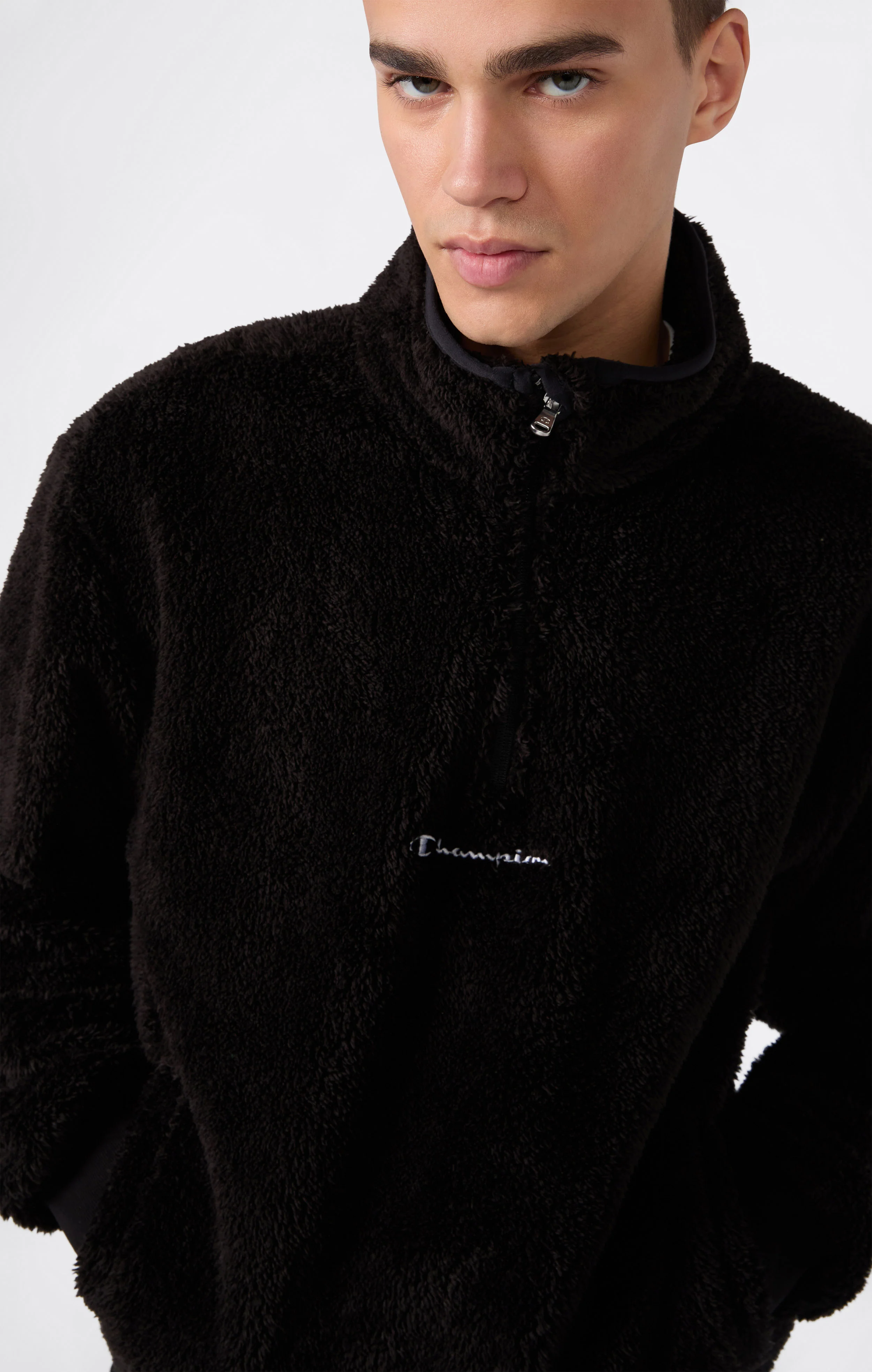 Men’s Half Zip Polar Teddy Top - Image 2