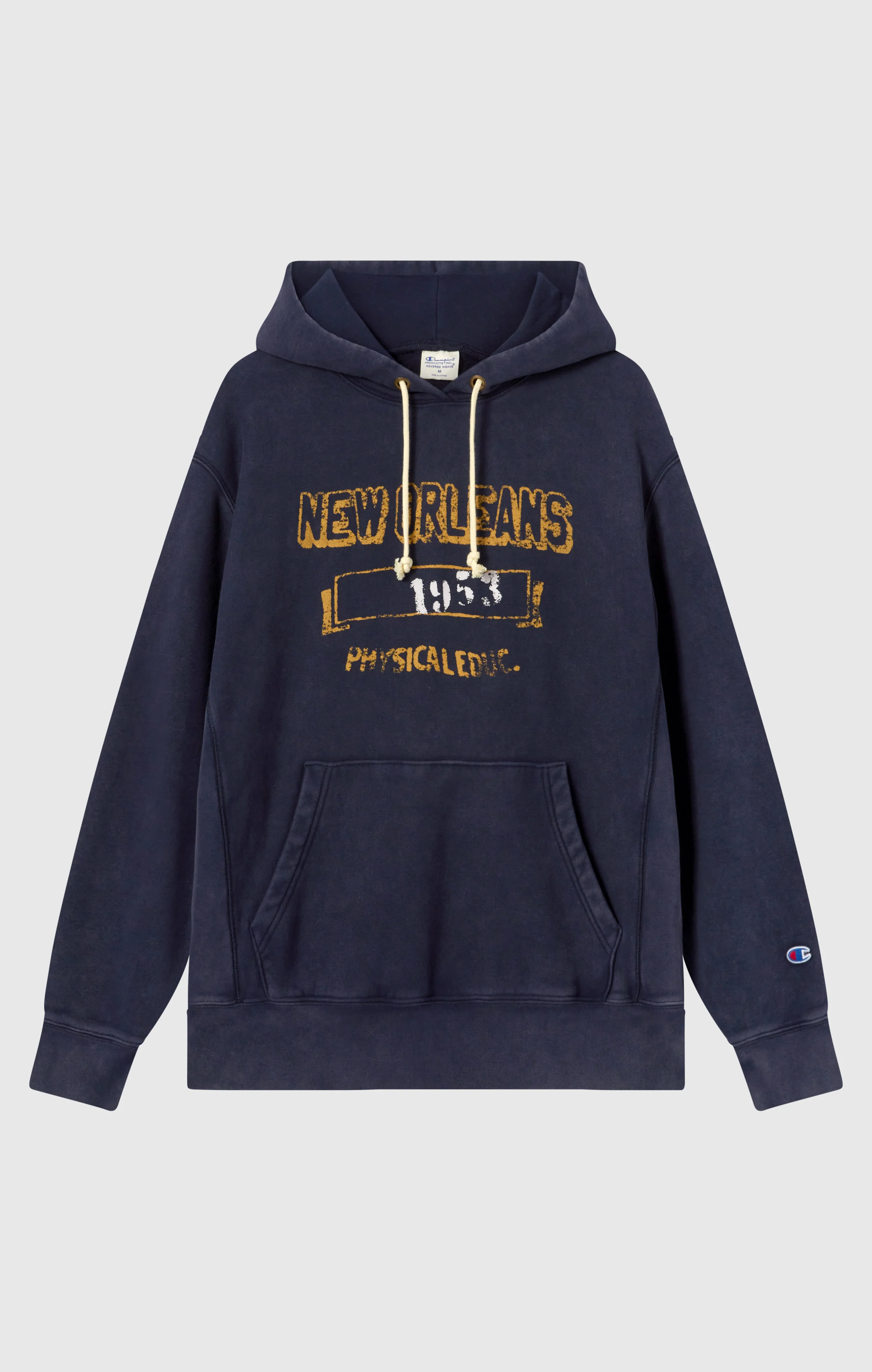 Heavyweight Men's Hooded Sweatshirt with Brushed Interior and Print Reverse Weave - Image 5