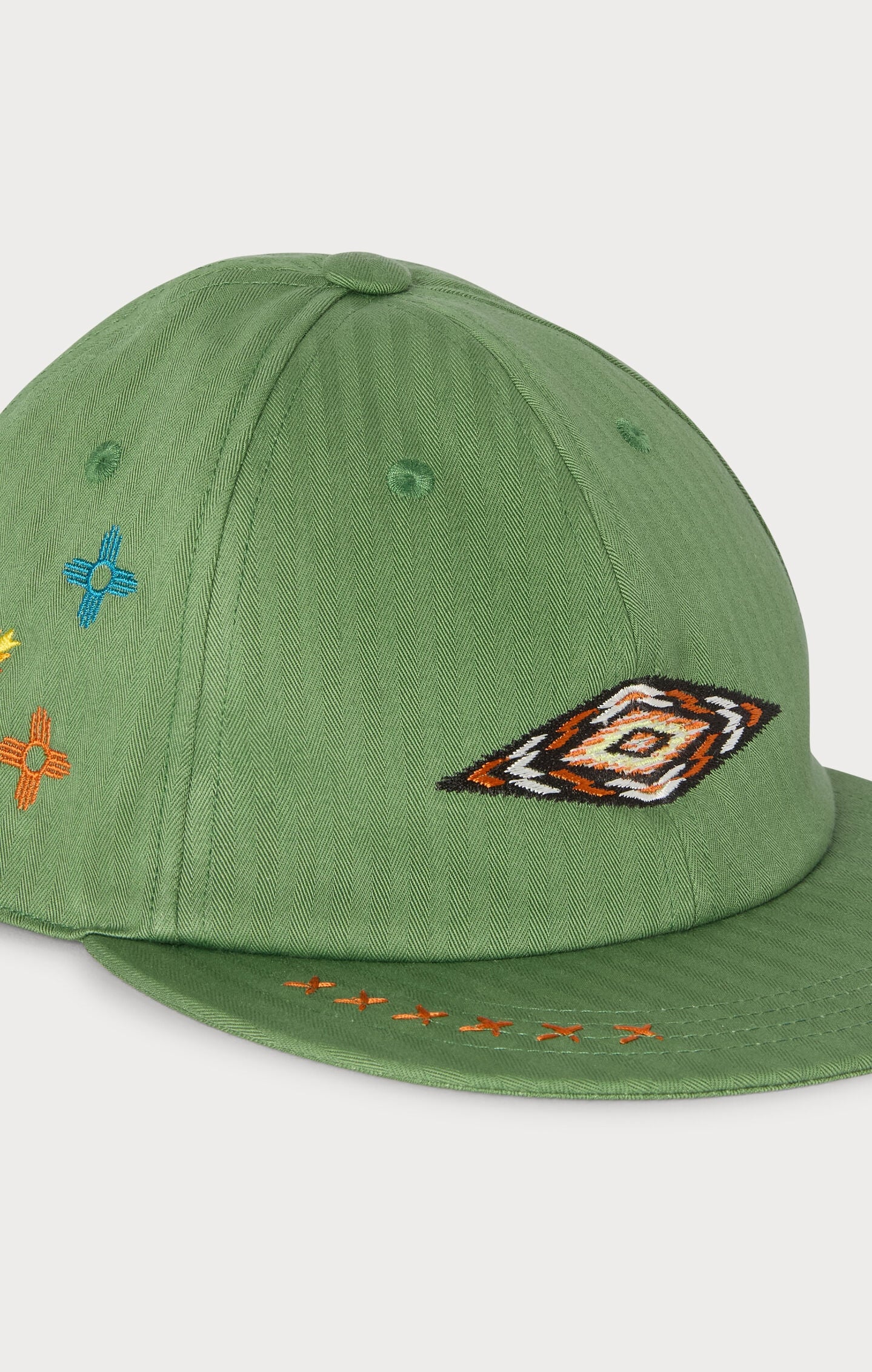 Herringbone Cotton Baseball Cap - Image 3