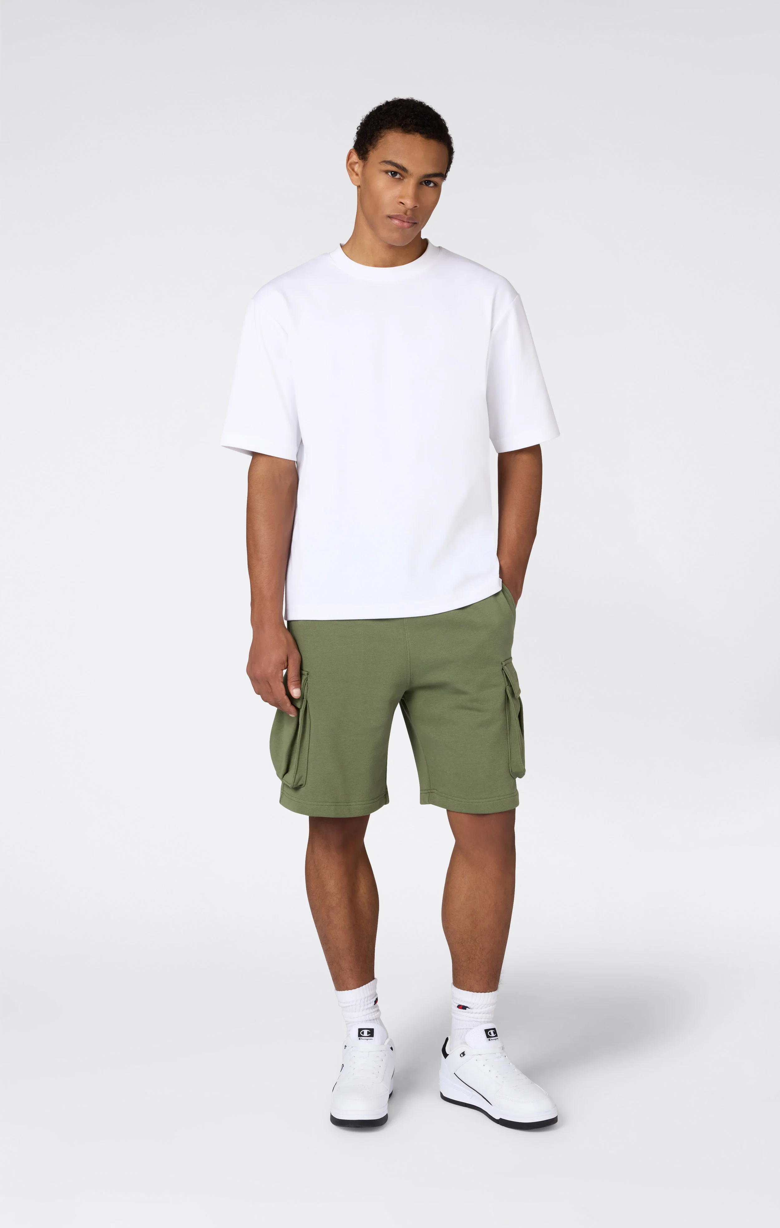 Men’s 9” Fleece Cargo Shorts Icons - Image 4