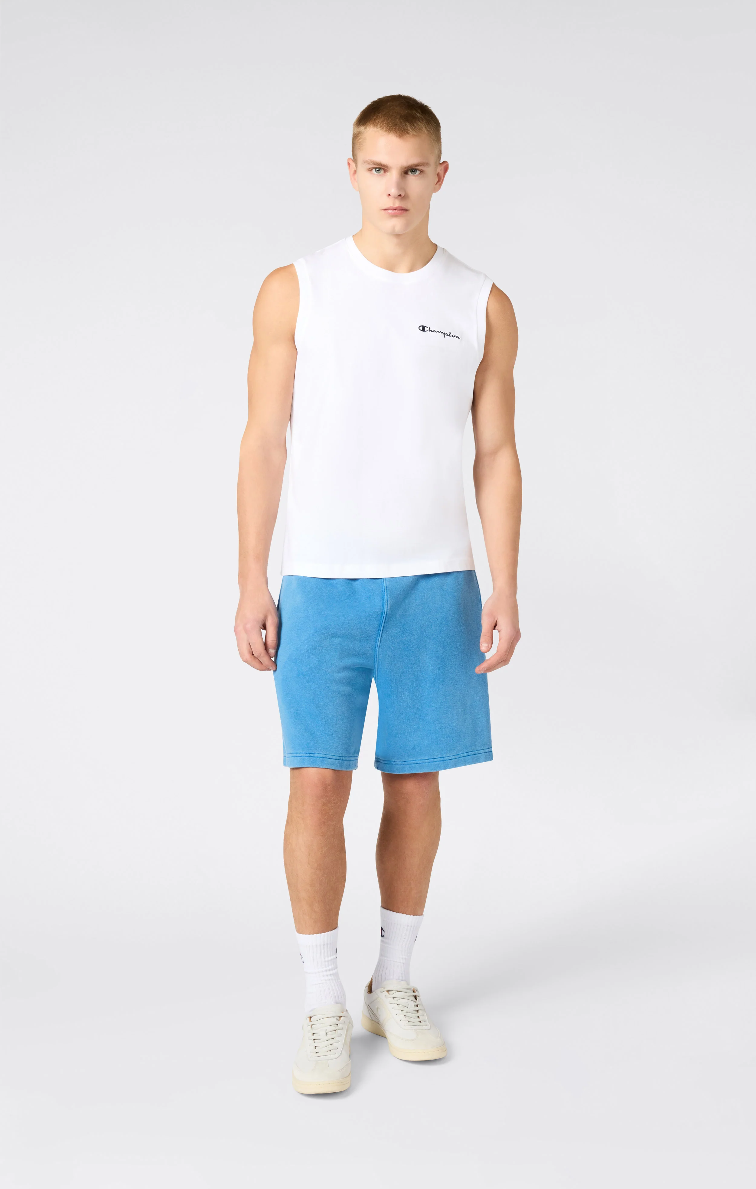 Men’s 9" Washed Effect Bermuda Shorts Icons - Image 2