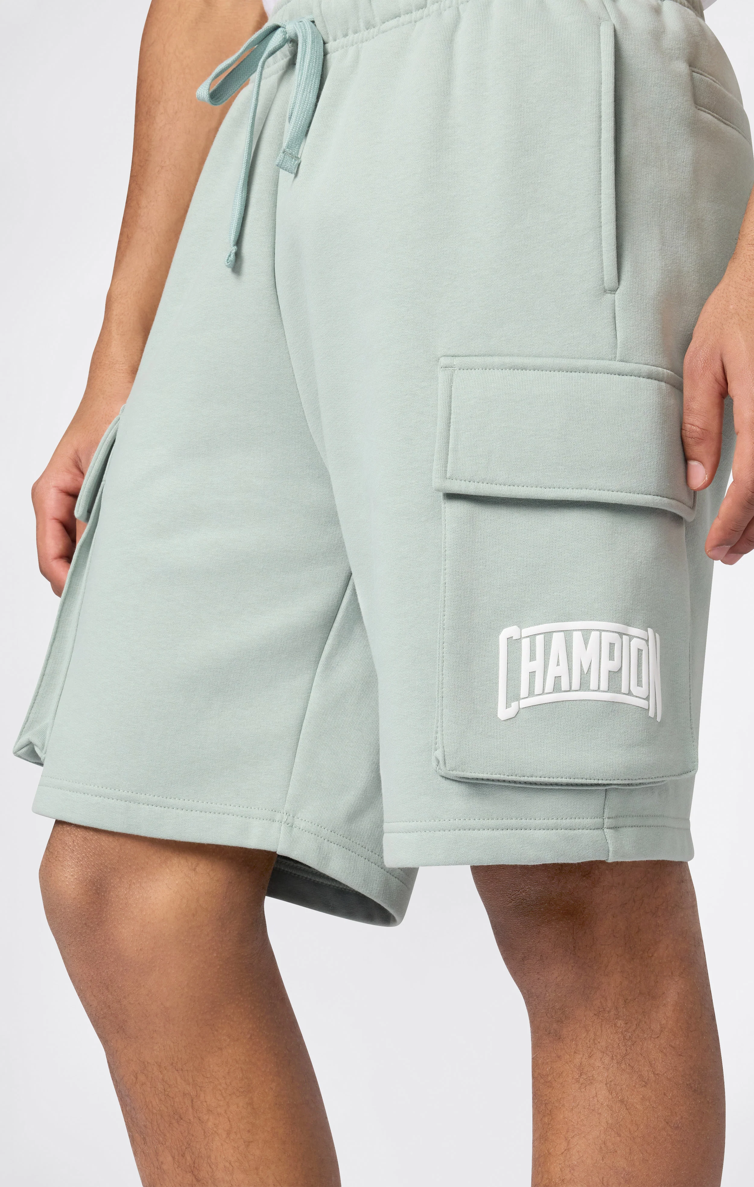 Men’s Cargo Shorts With Brushed Interior And Logo - Image 3