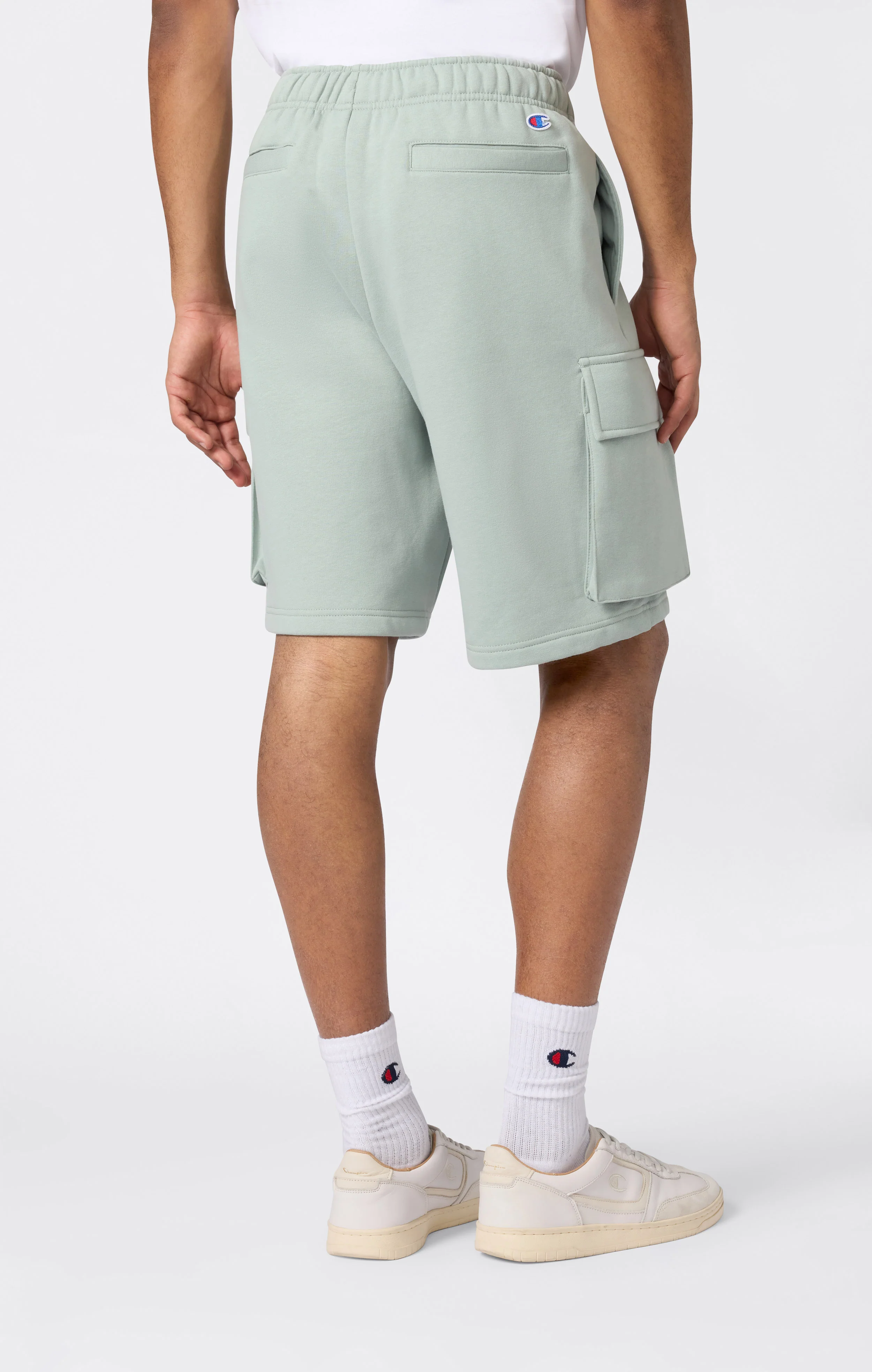 Men’s Cargo Shorts With Brushed Interior And Logo - Image 4
