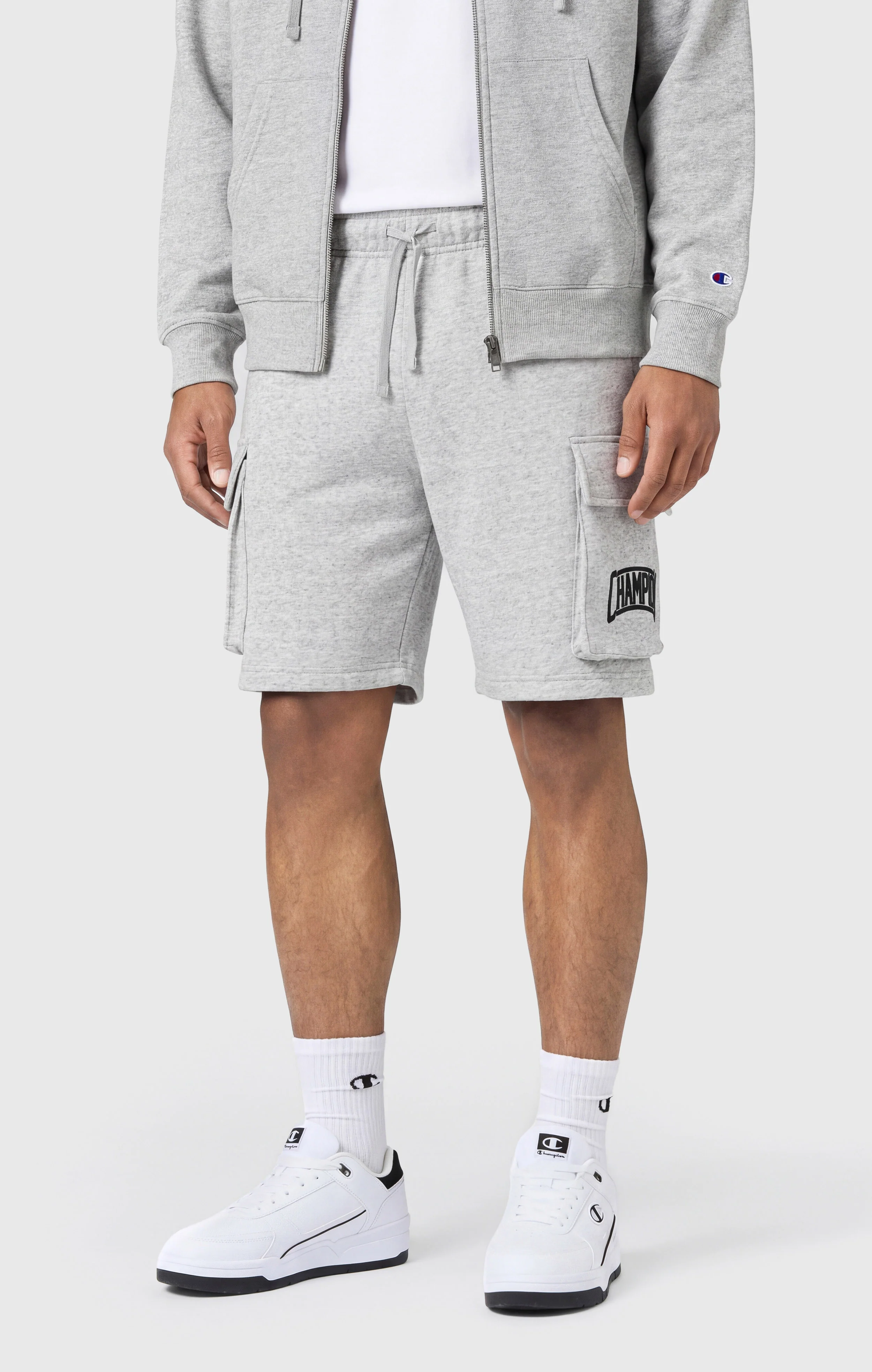 Men’s Cargo Shorts With Brushed Interior And Logo