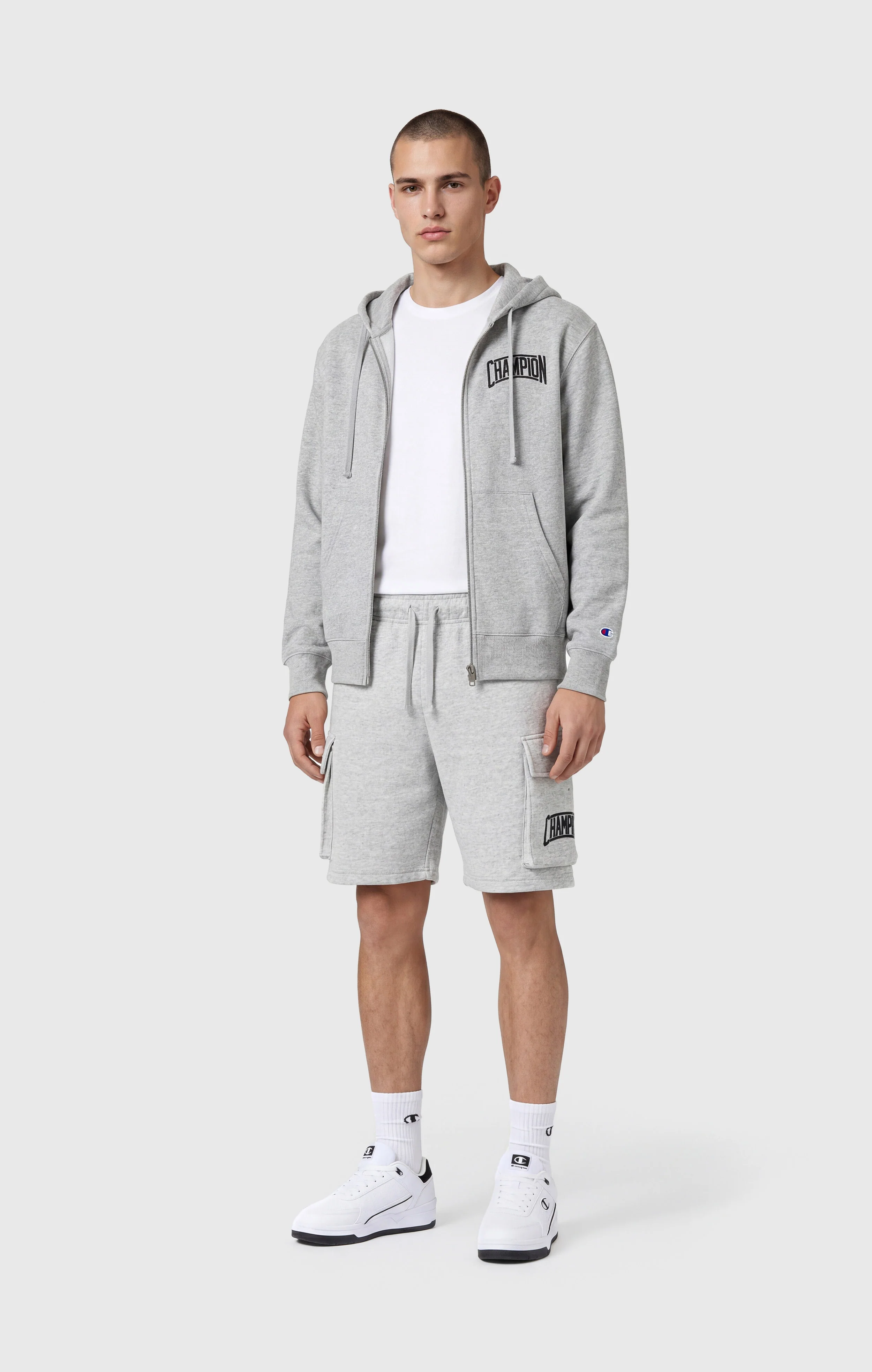 Men’s Cargo Shorts With Brushed Interior And Logo - Image 2