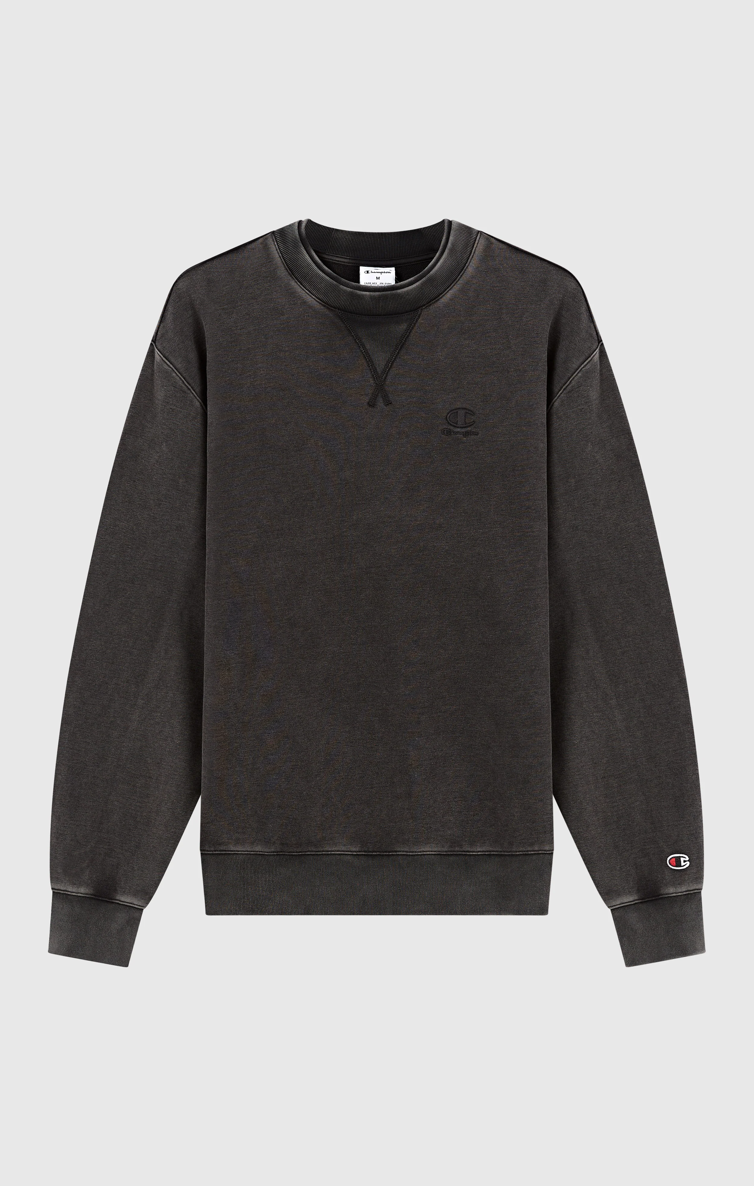 Men’s Crewneck Sweatshirt with Embroidered Logo and Washed Effect Icons - Image 5
