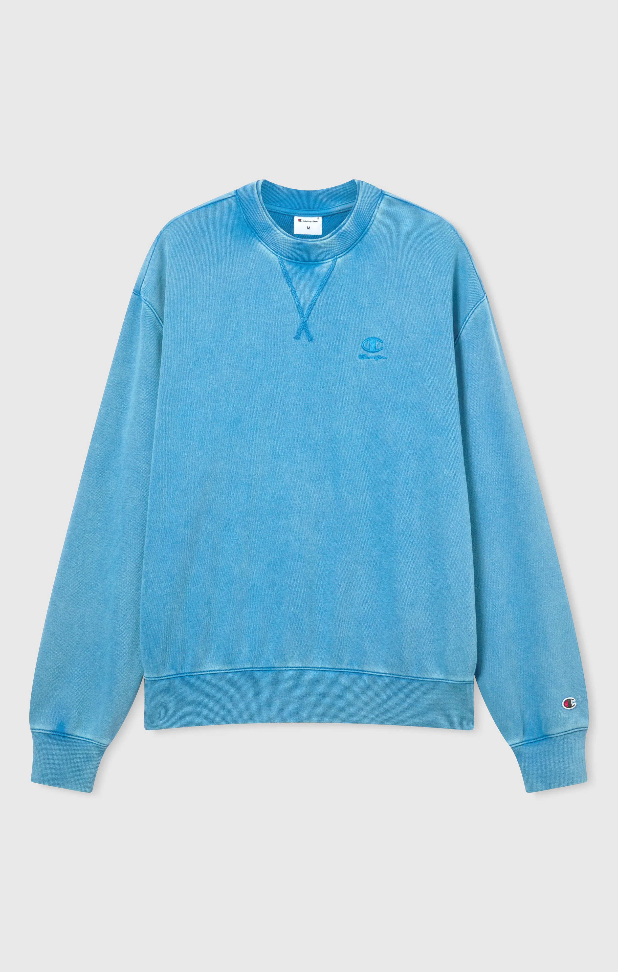 Men’s Crewneck Sweatshirt with Embroidered Logo and Washed Effect Icons - Image 5