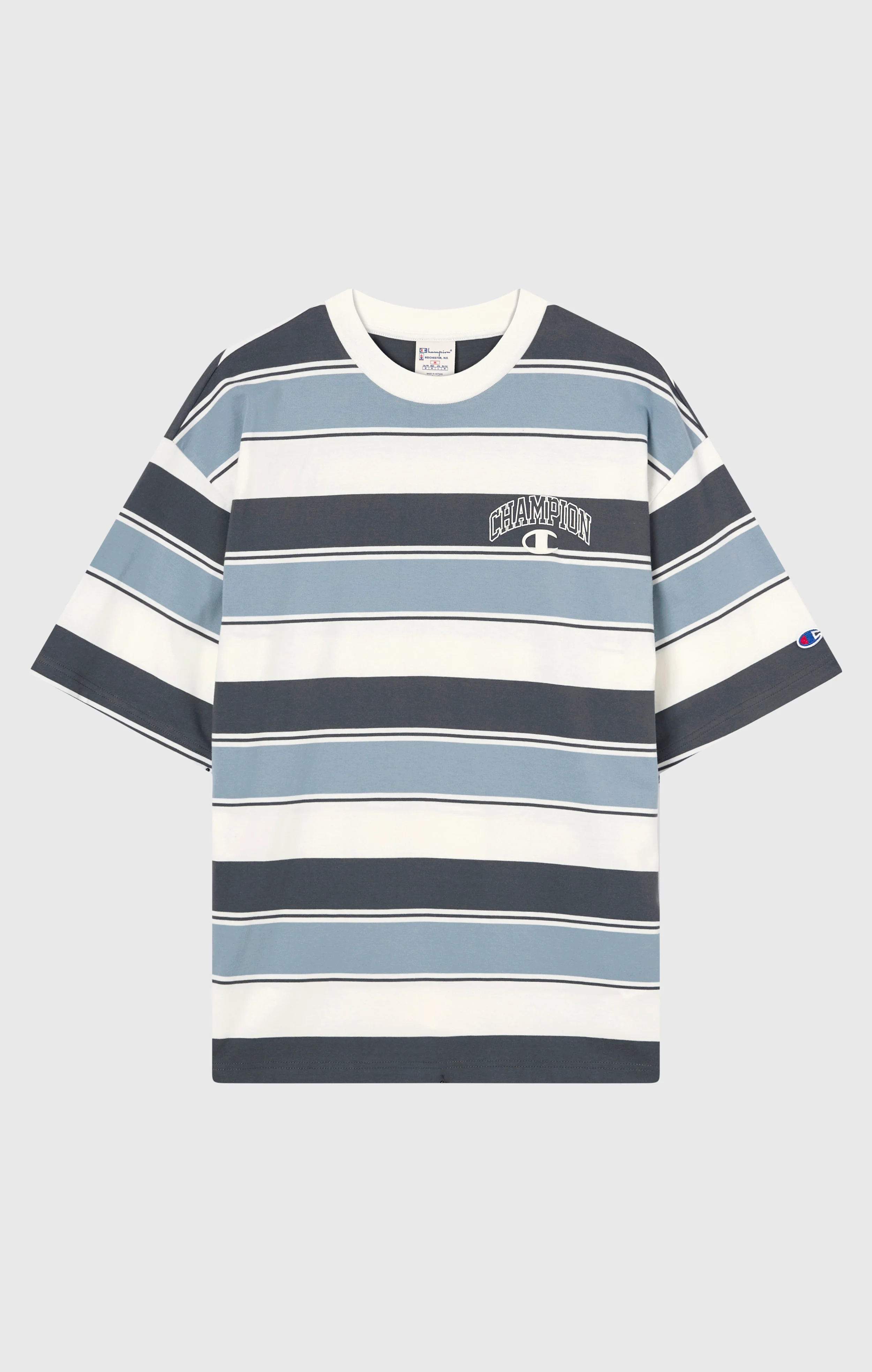 Men’s Crewneck T-Shirt Street Varsity Striped - Image 6