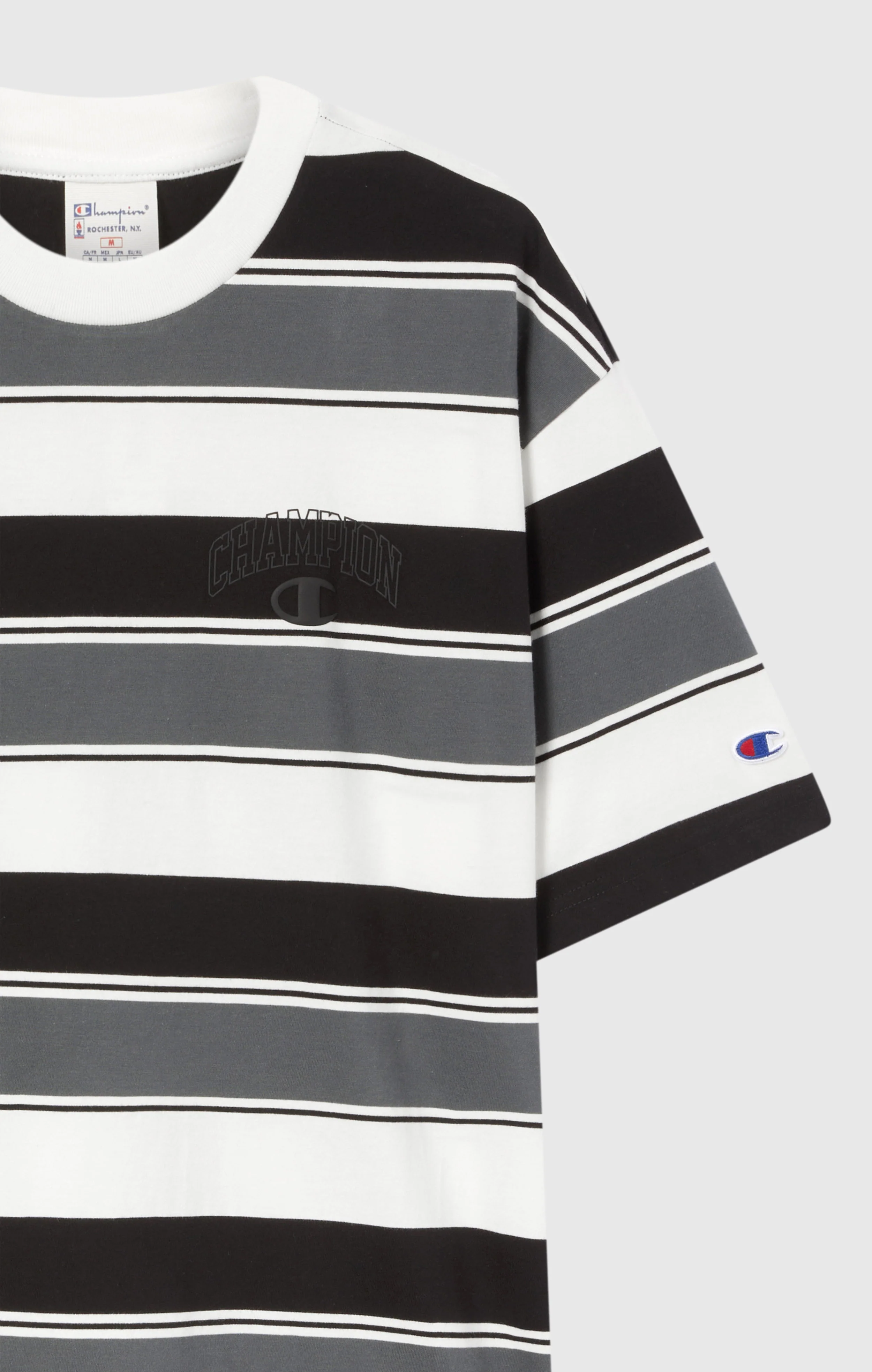 Men’s Crewneck T-Shirt Street Varsity Striped - Image 7