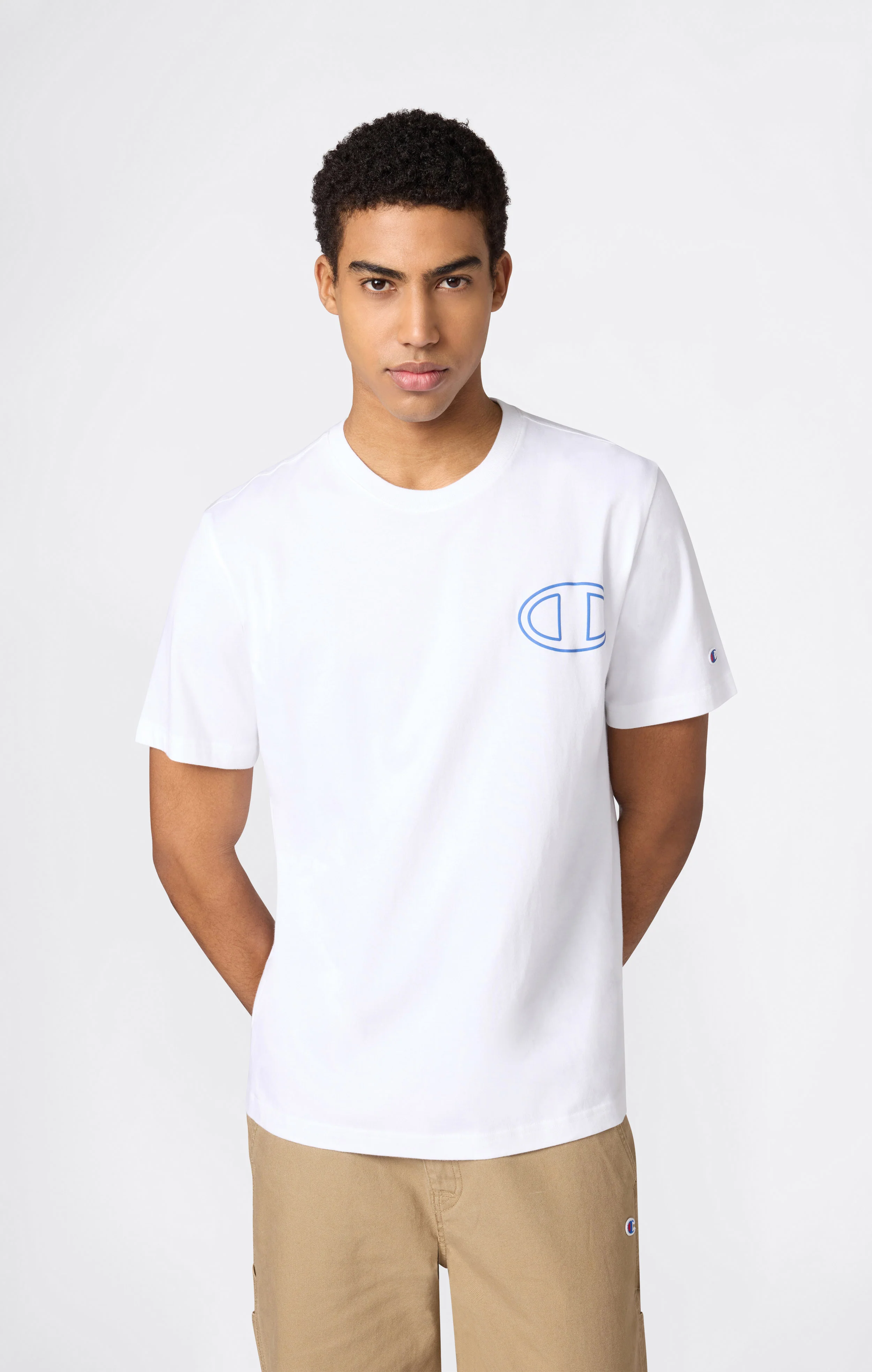 Men’s Crewneck T-Shirt With Puff Print Graphic - Image 2
