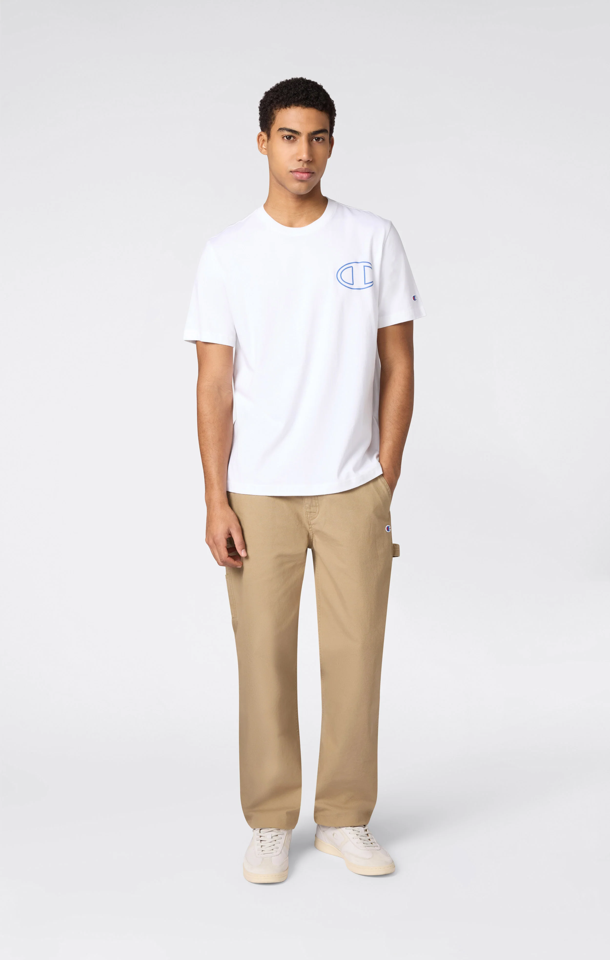 Men’s Crewneck T-Shirt With Puff Print Graphic - Image 3