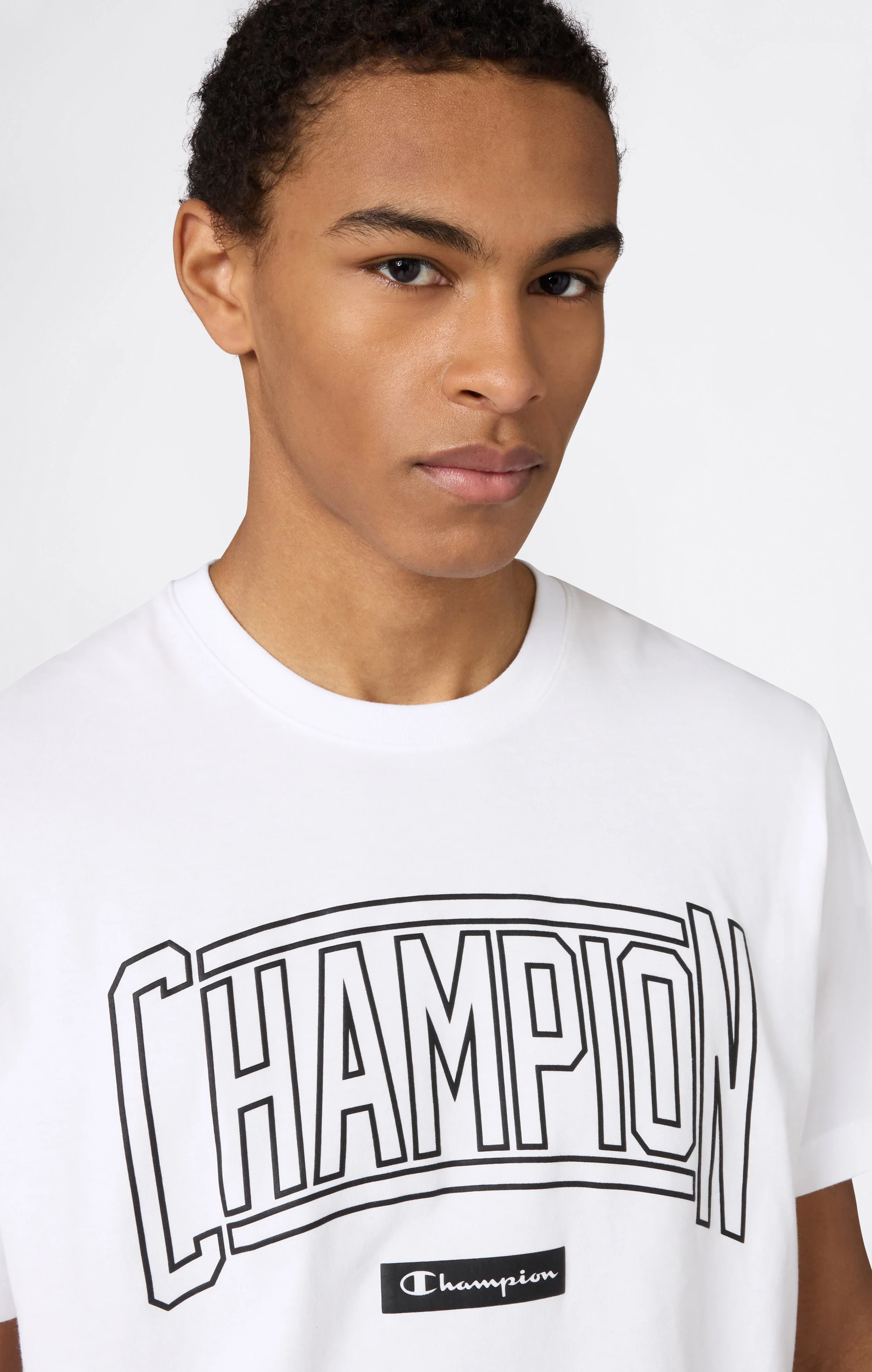 Men’s Crewneck T-Shirt With Puff Print Logo - Image 2