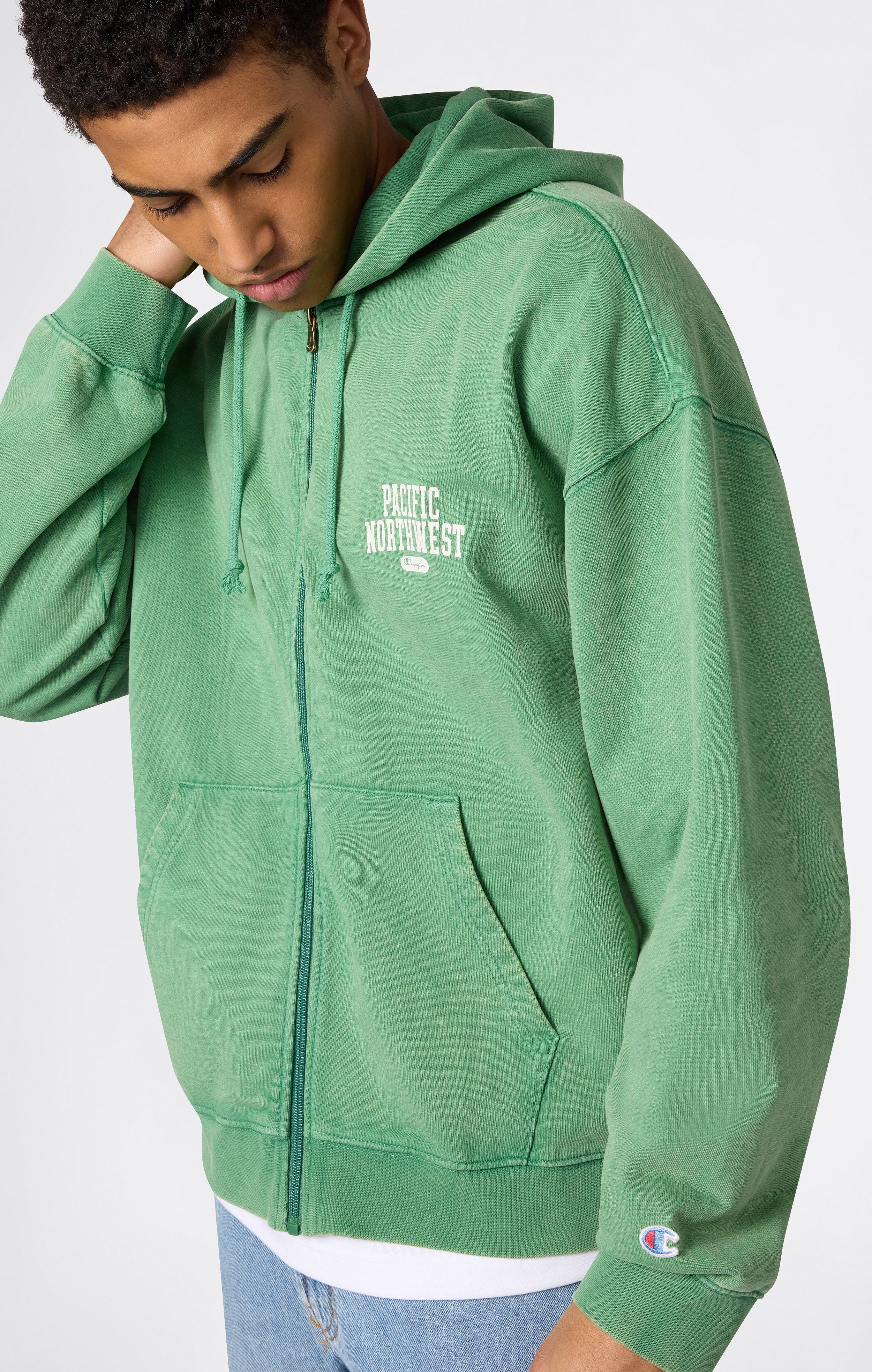 Men’s East West Full Zip Hooded Sweatshirt - Image 3