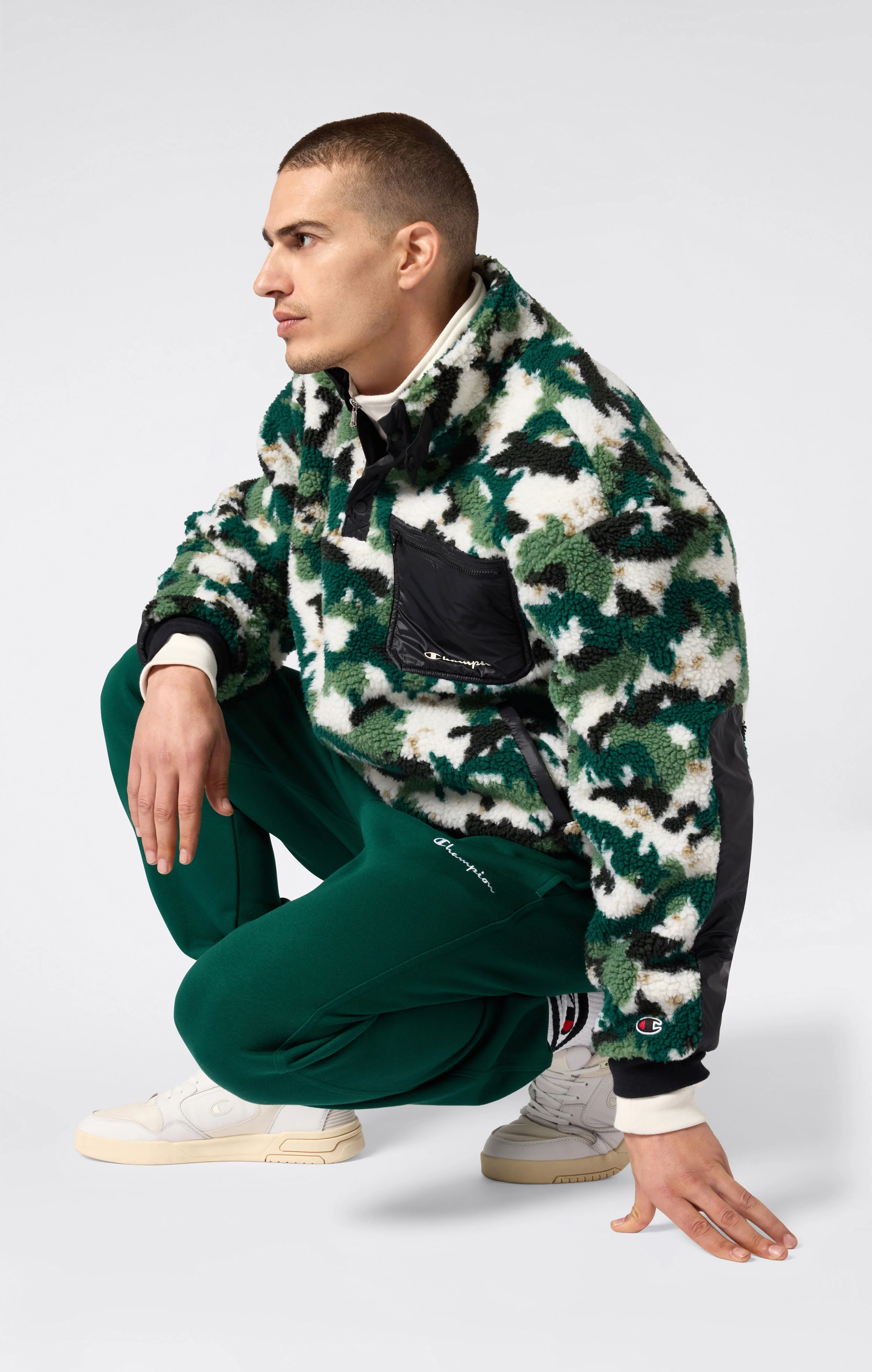 Men’s Elastic Cuff Fleece Pants Icons - Image 4