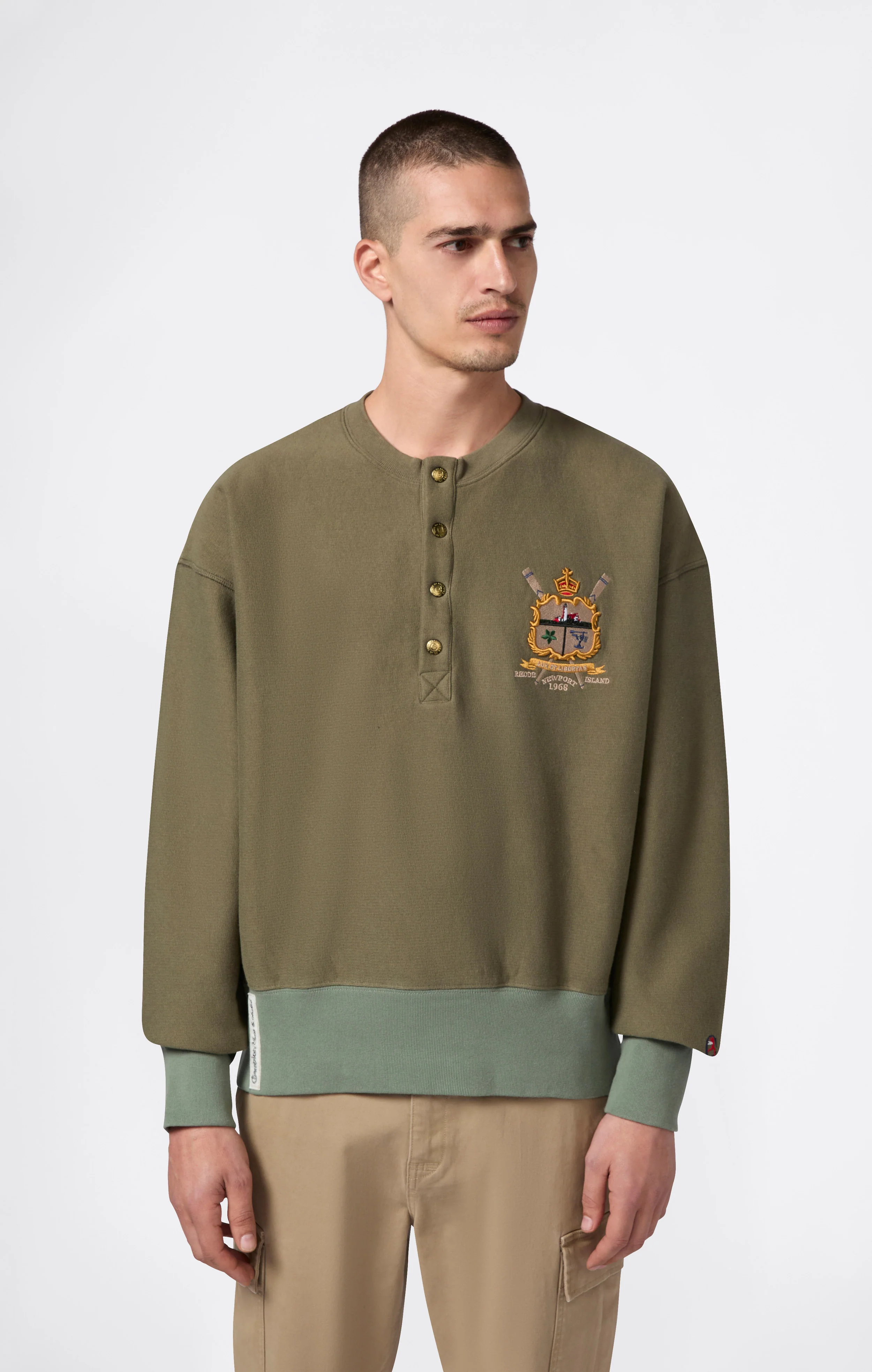 Men’s Fleece Button Sweatshirt Reverse Weave Index & Archives Lighthouse