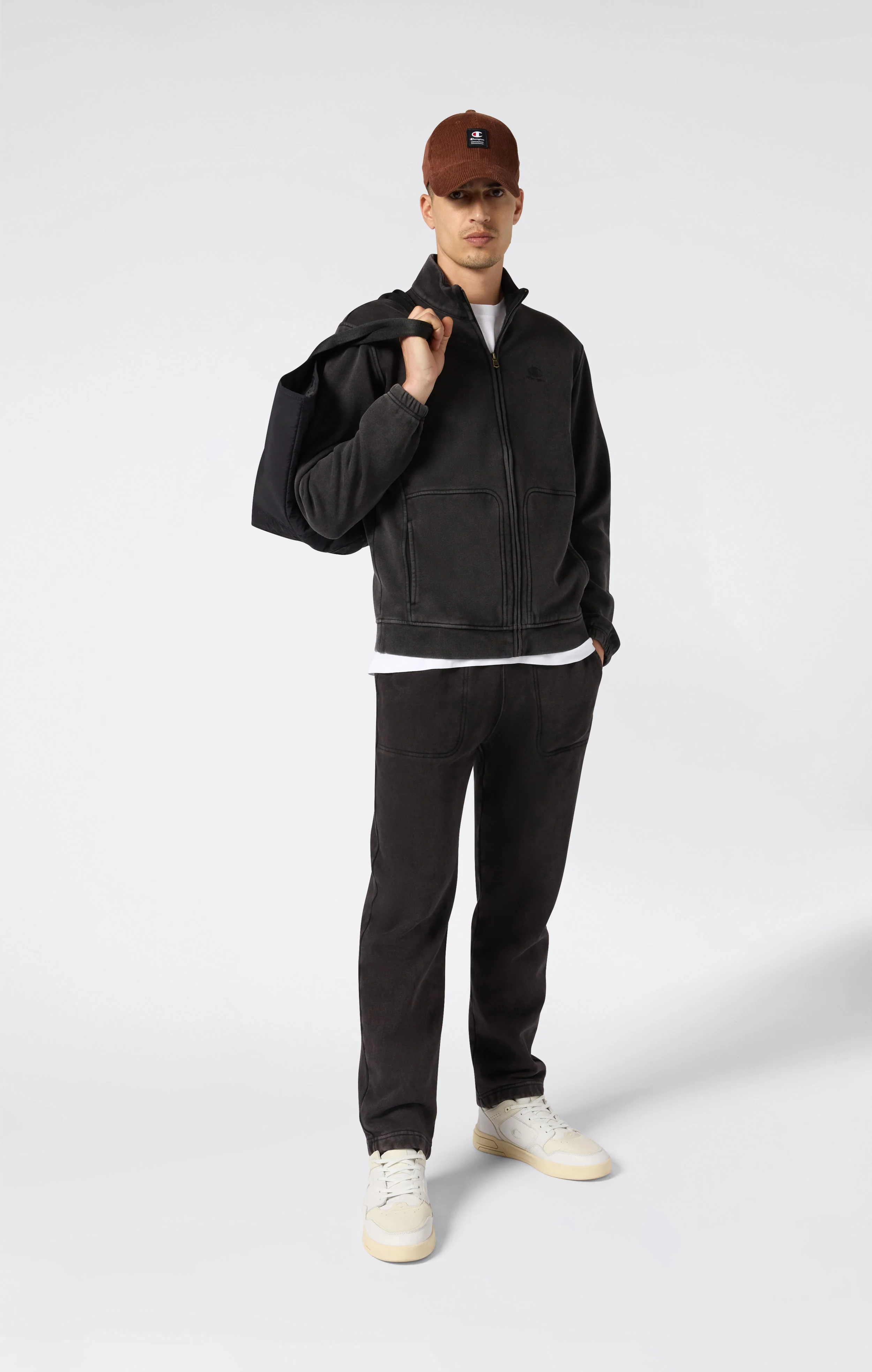 Men’s Fleece Full Zip Suit Washed Icons