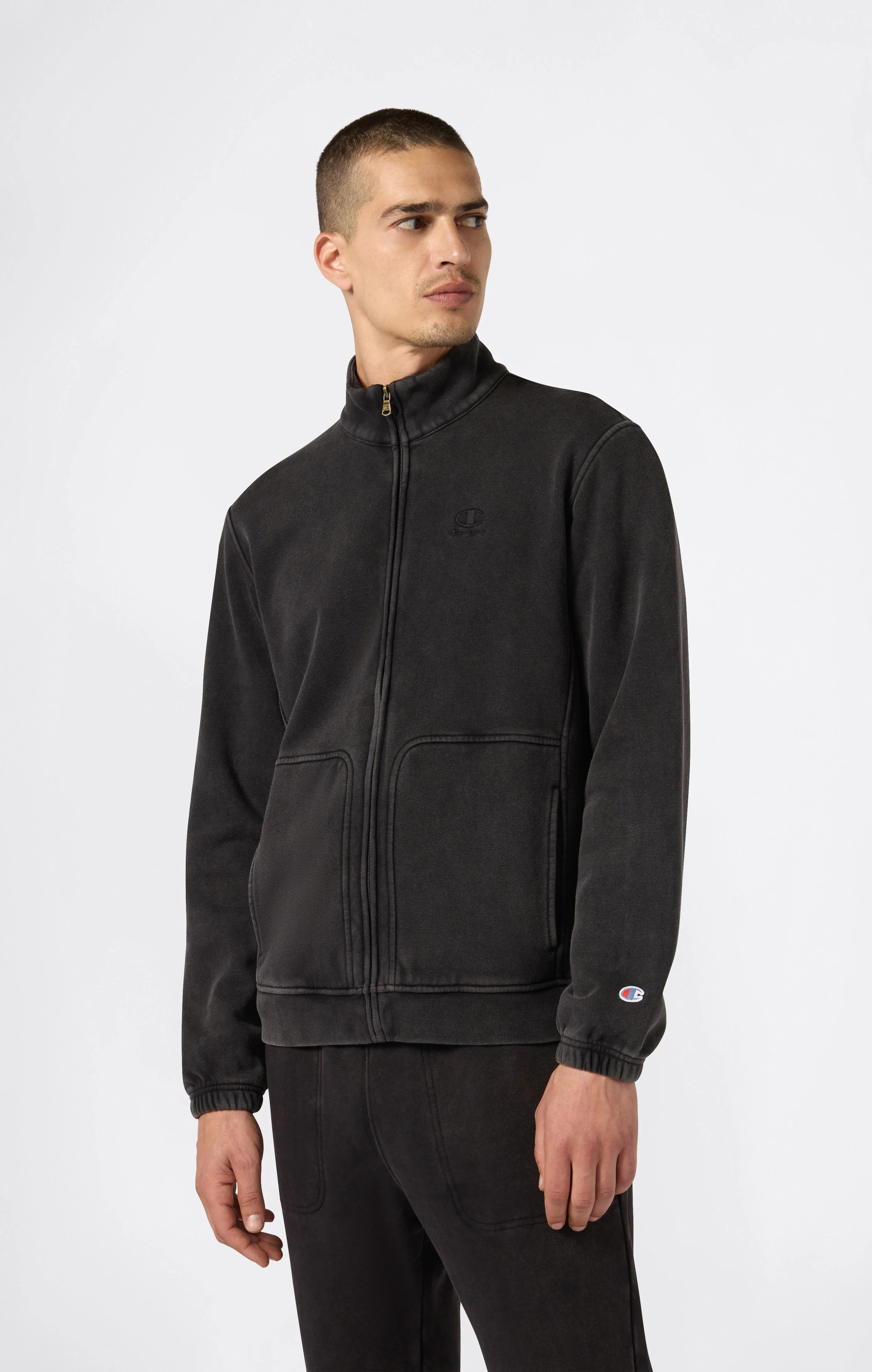 Men’s Fleece Full Zip Suit Washed Icons - Image 3