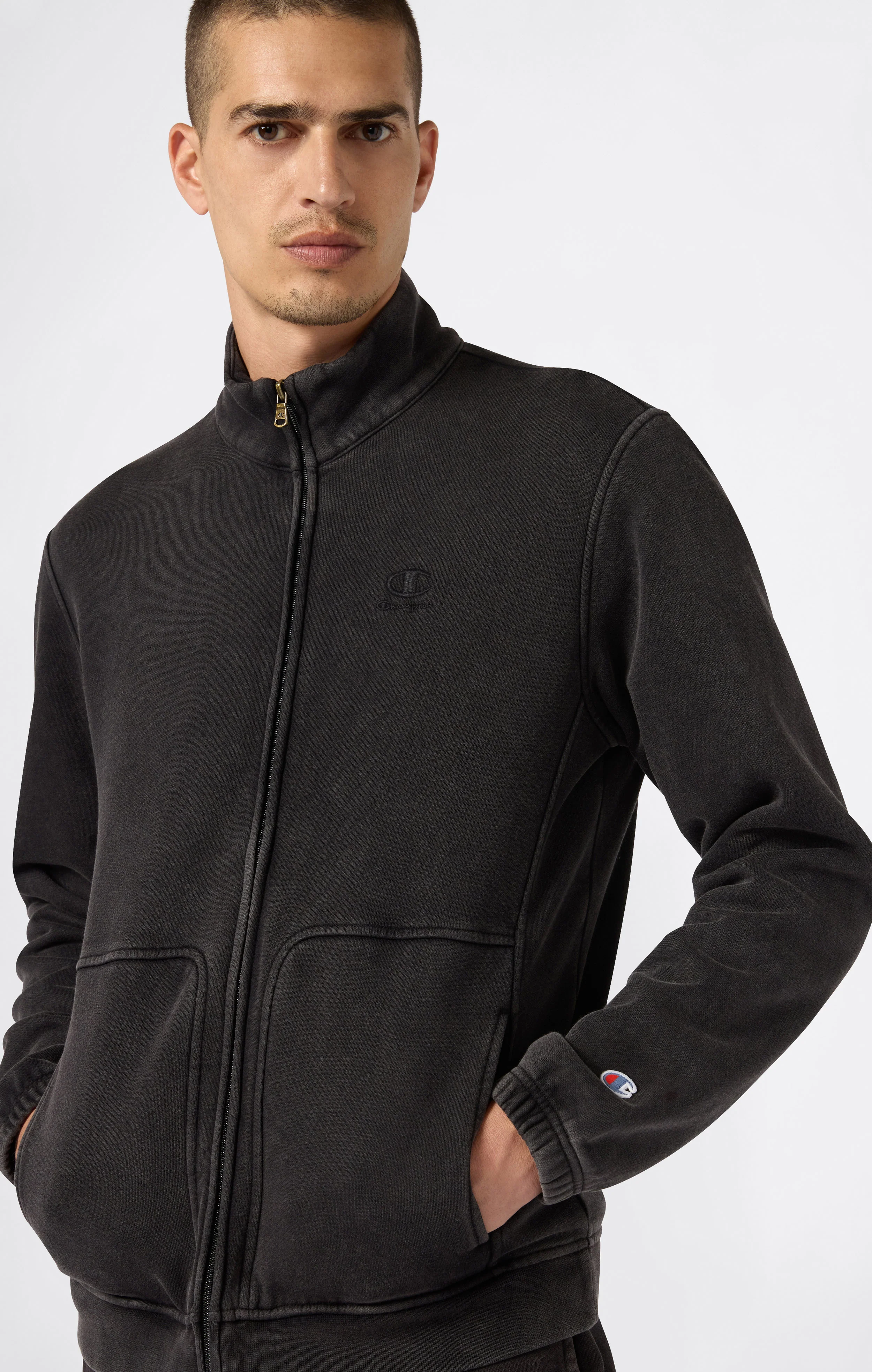 Men’s Fleece Full Zip Suit Washed Icons - Image 5