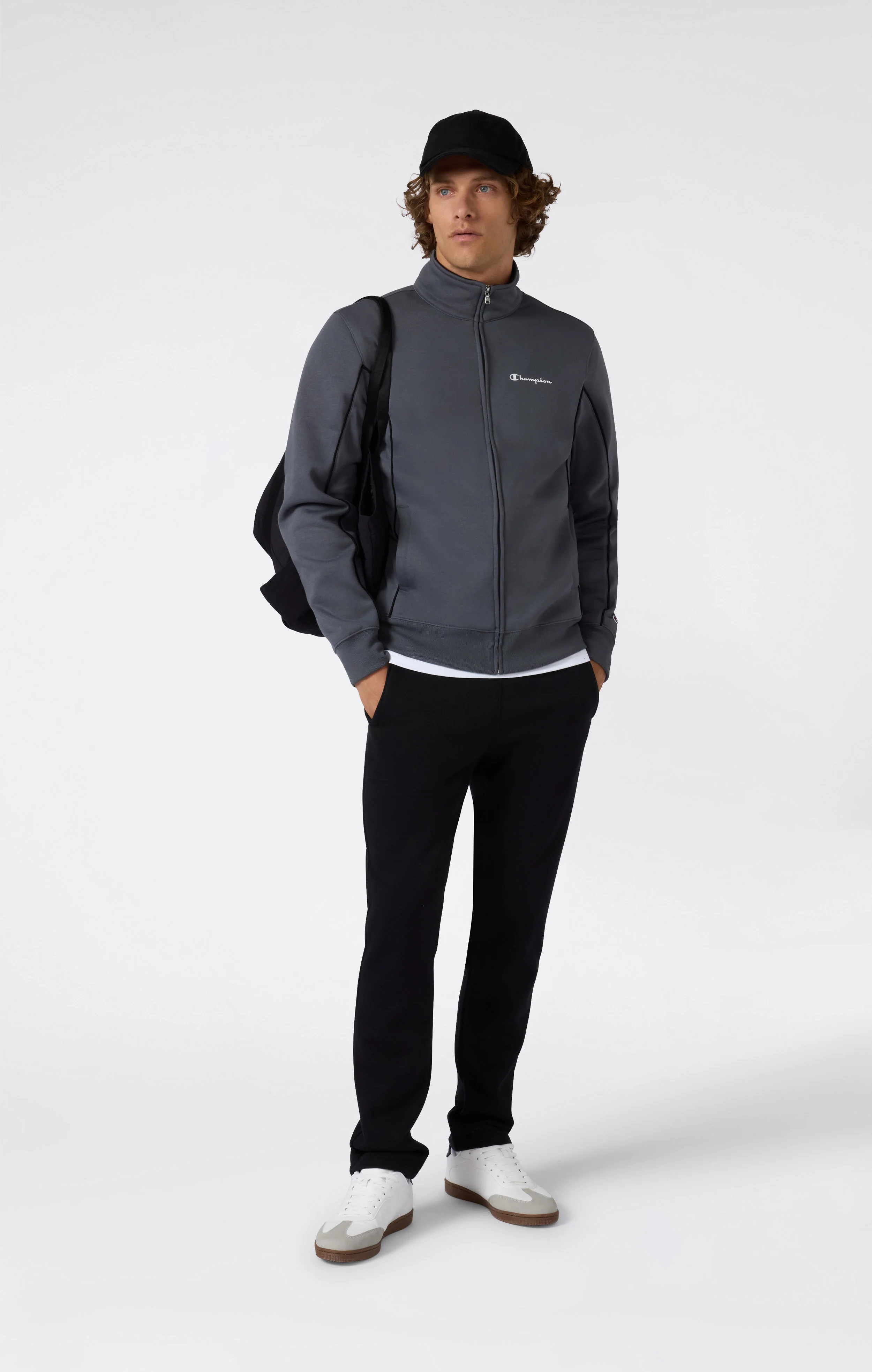 Men’s Fleece Full Zip Sweatsuit Small Script - Image 3