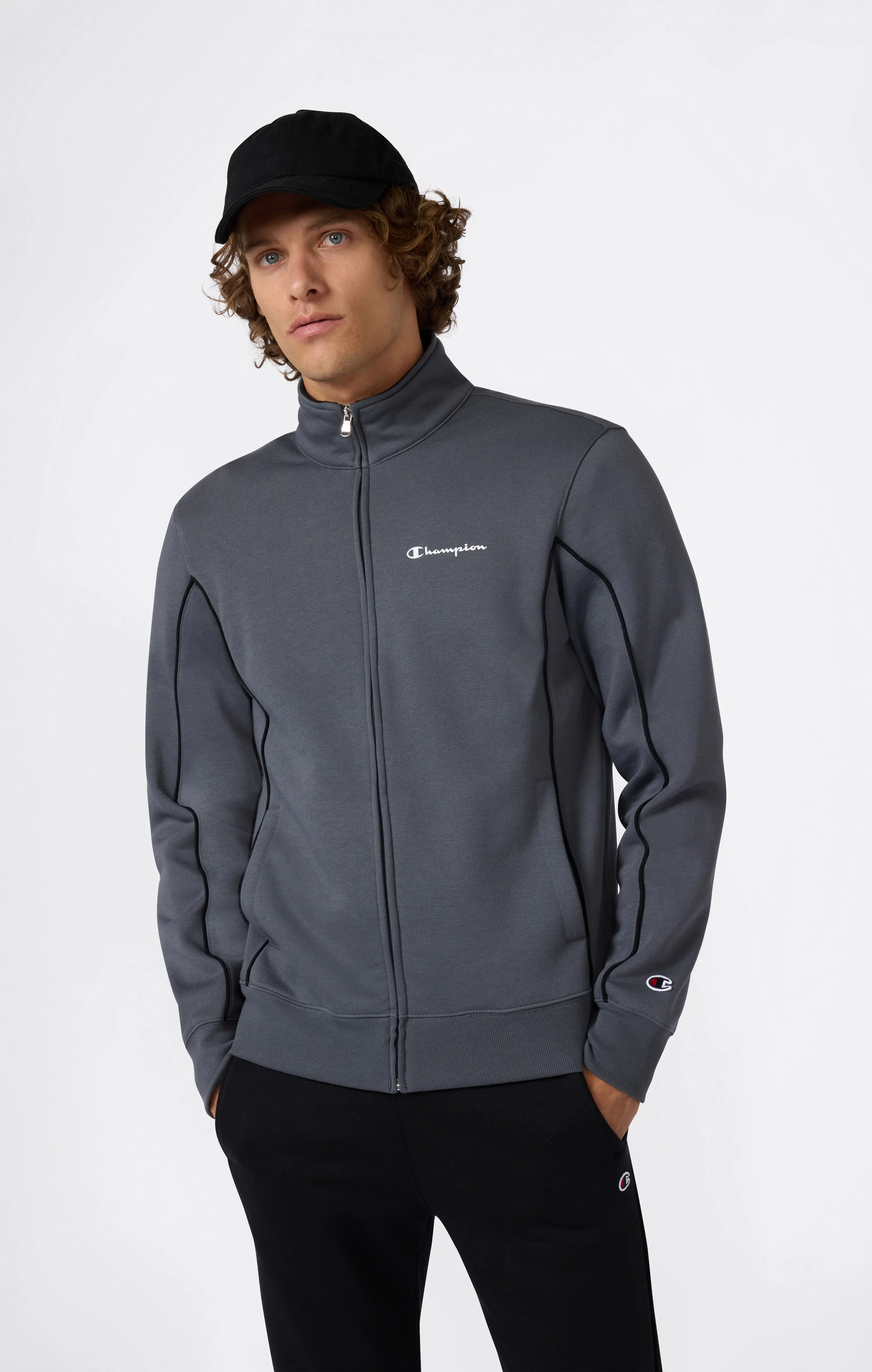 Men’s Fleece Full Zip Sweatsuit Small Script - Image 5