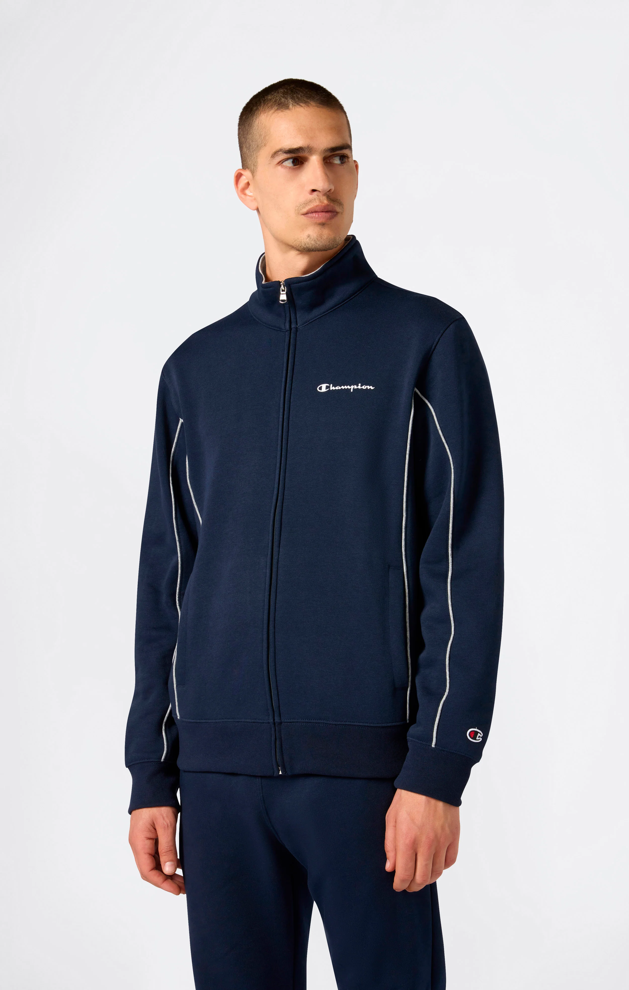 Men’s Fleece Full Zip Sweatsuit Small Script - Image 5