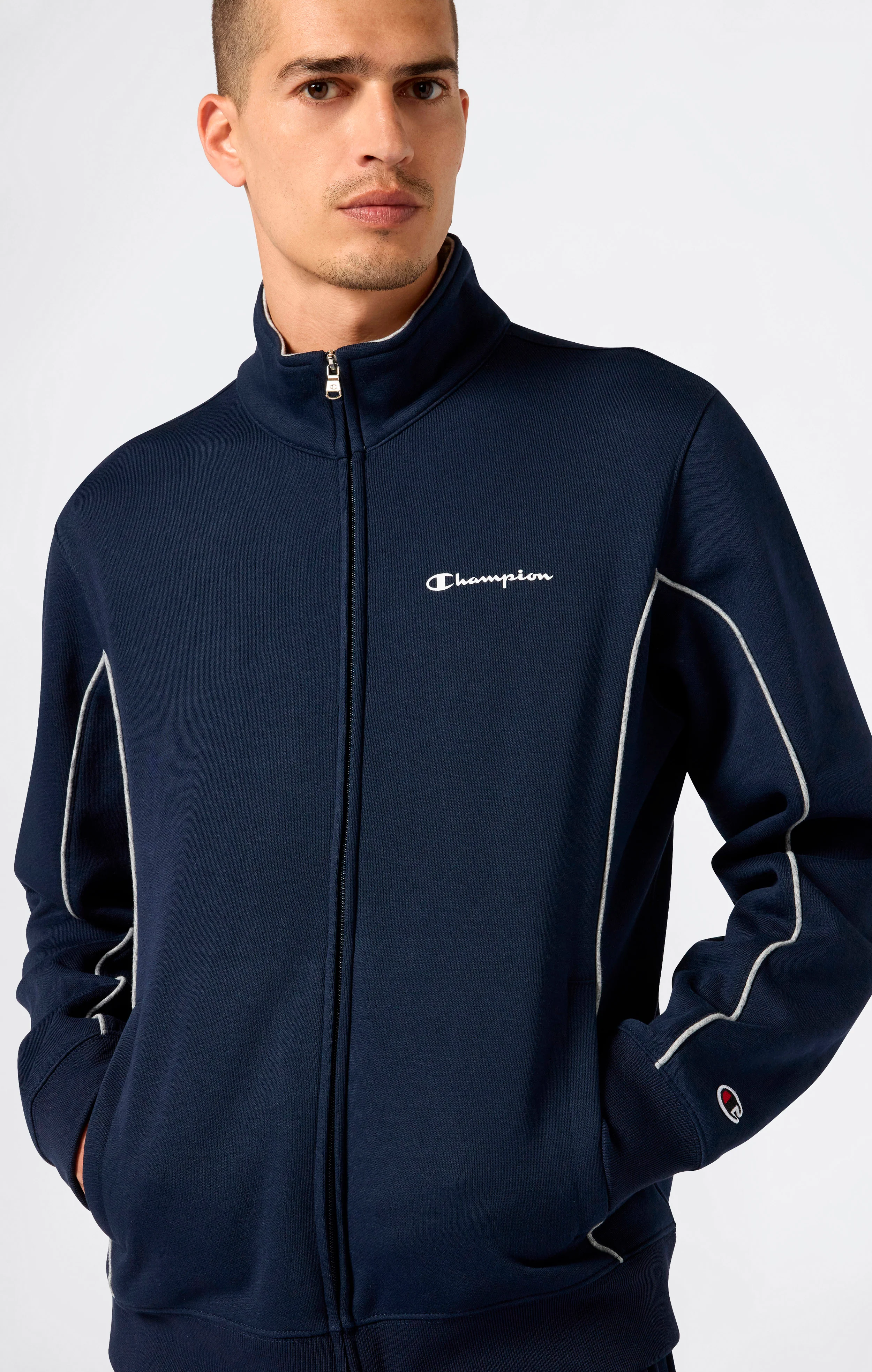 Men’s Fleece Full Zip Sweatsuit Small Script - Image 7