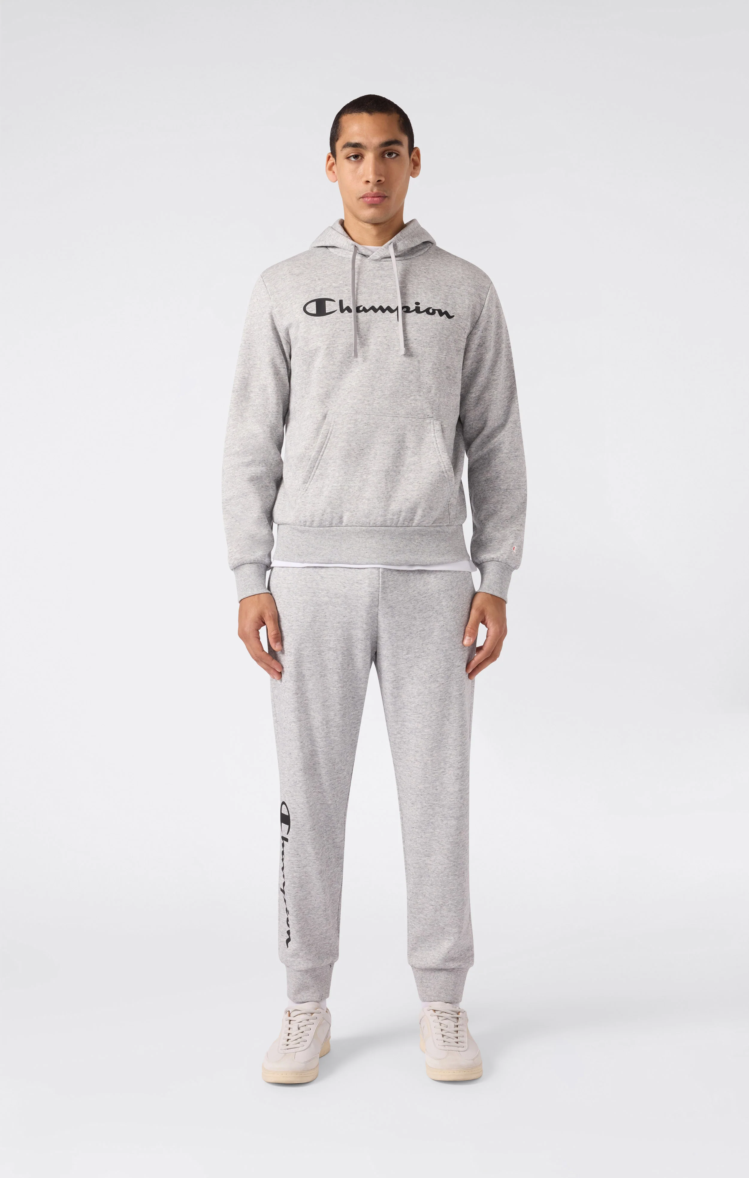 Men’s Fleece Hoodie Script Logo - Image 2