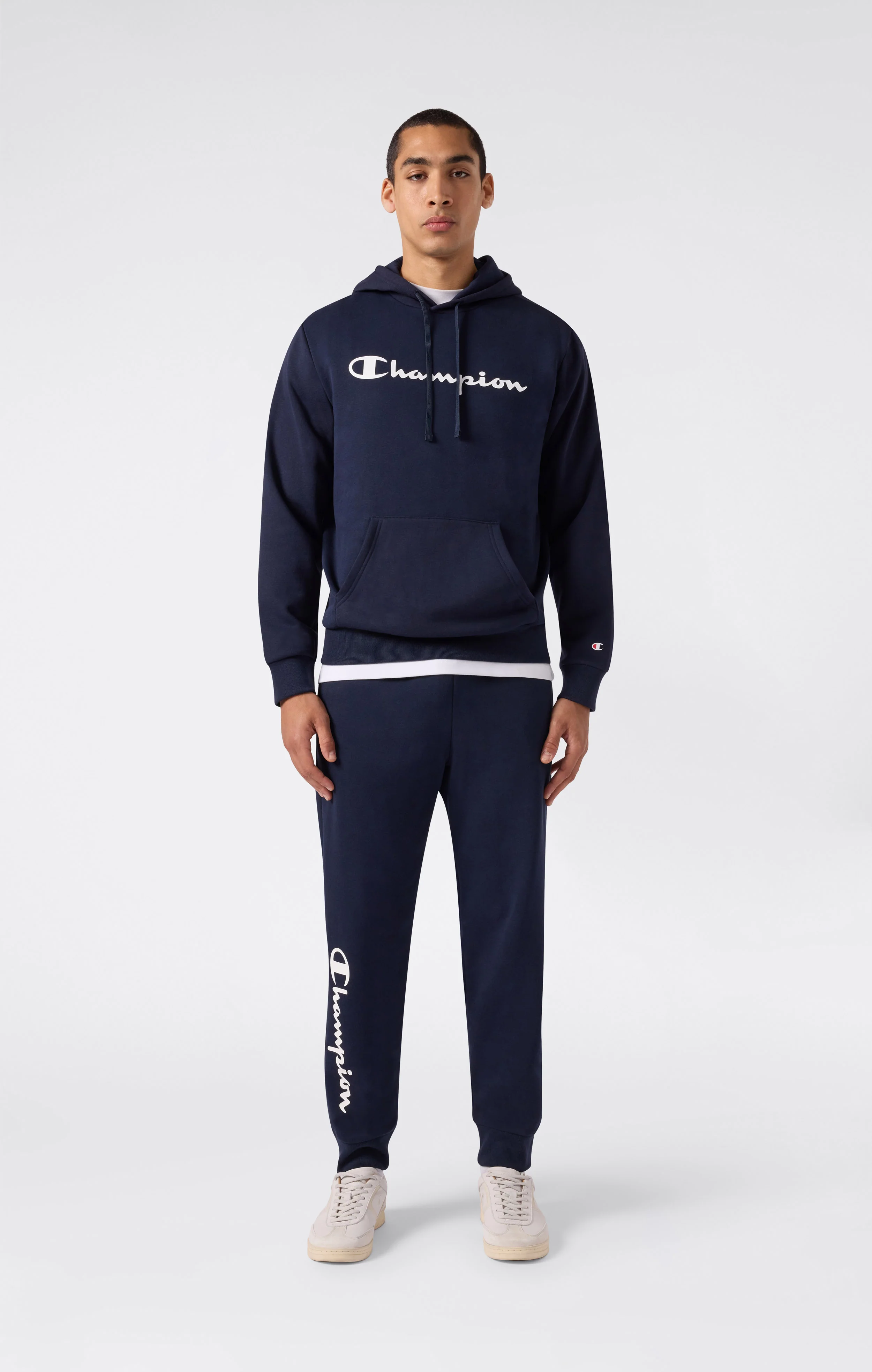 Men’s Fleece Hoodie Script Logo - Image 2