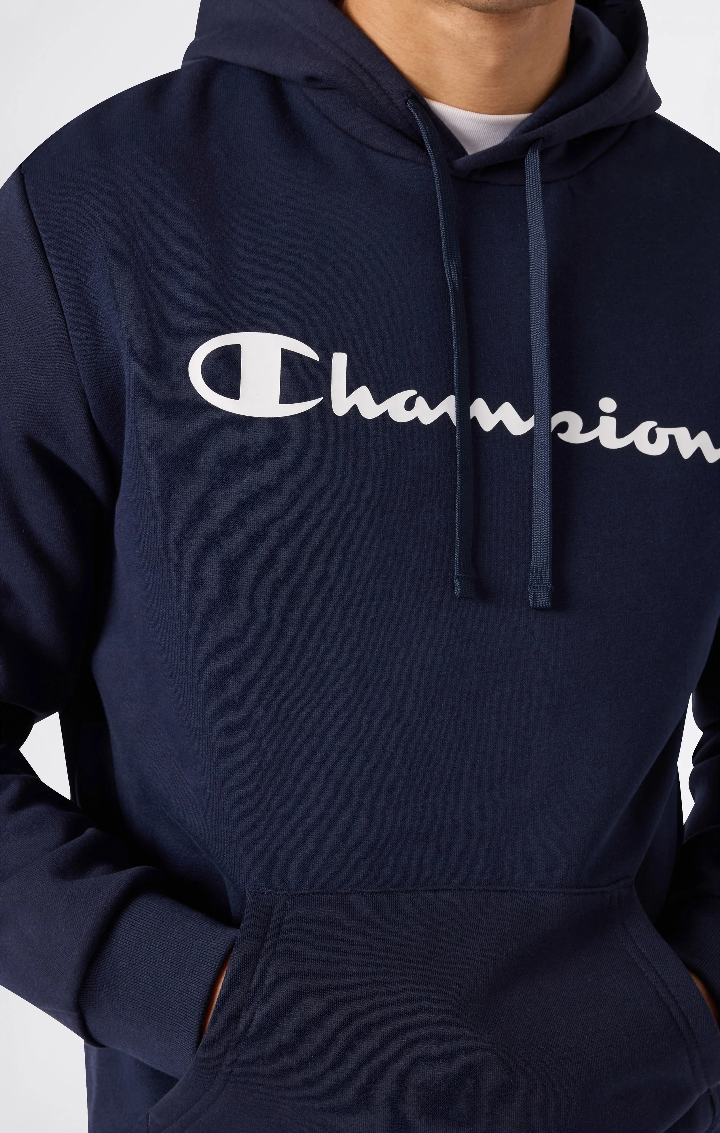 Men’s Fleece Hoodie Script Logo - Image 3