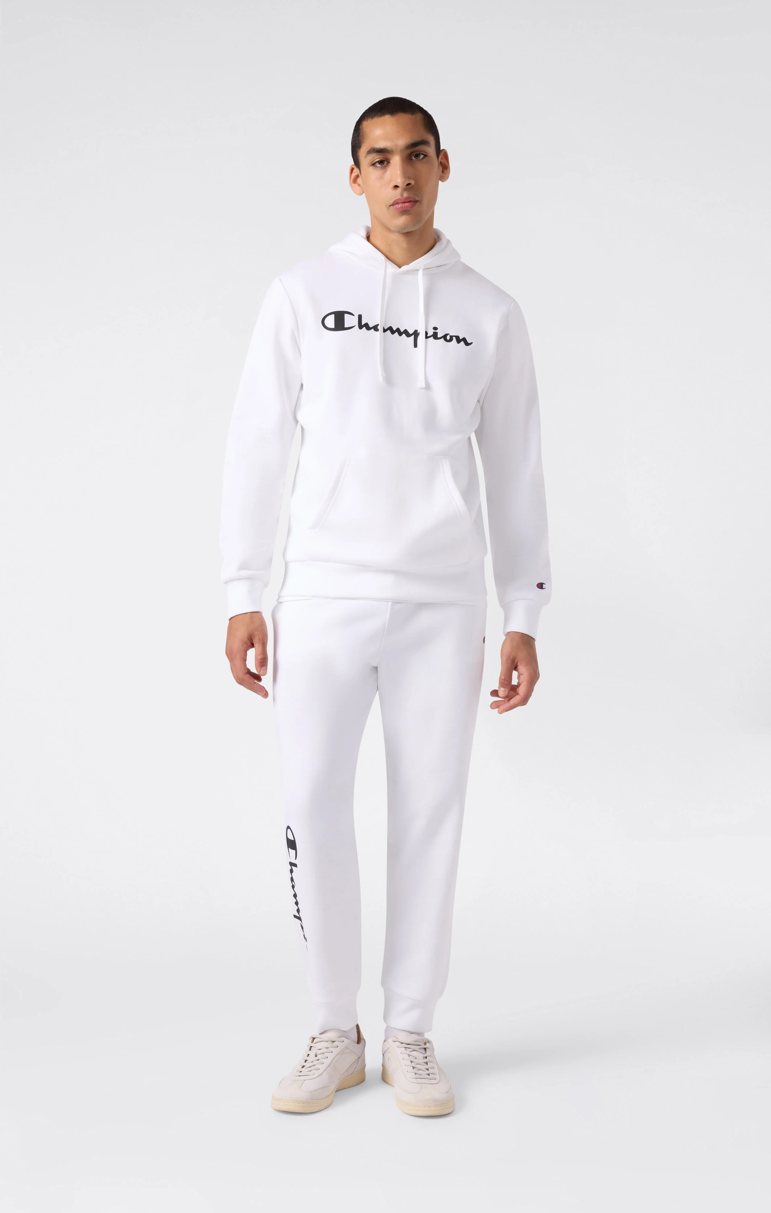 Men’s Fleece Hoodie Script Logo - Image 2