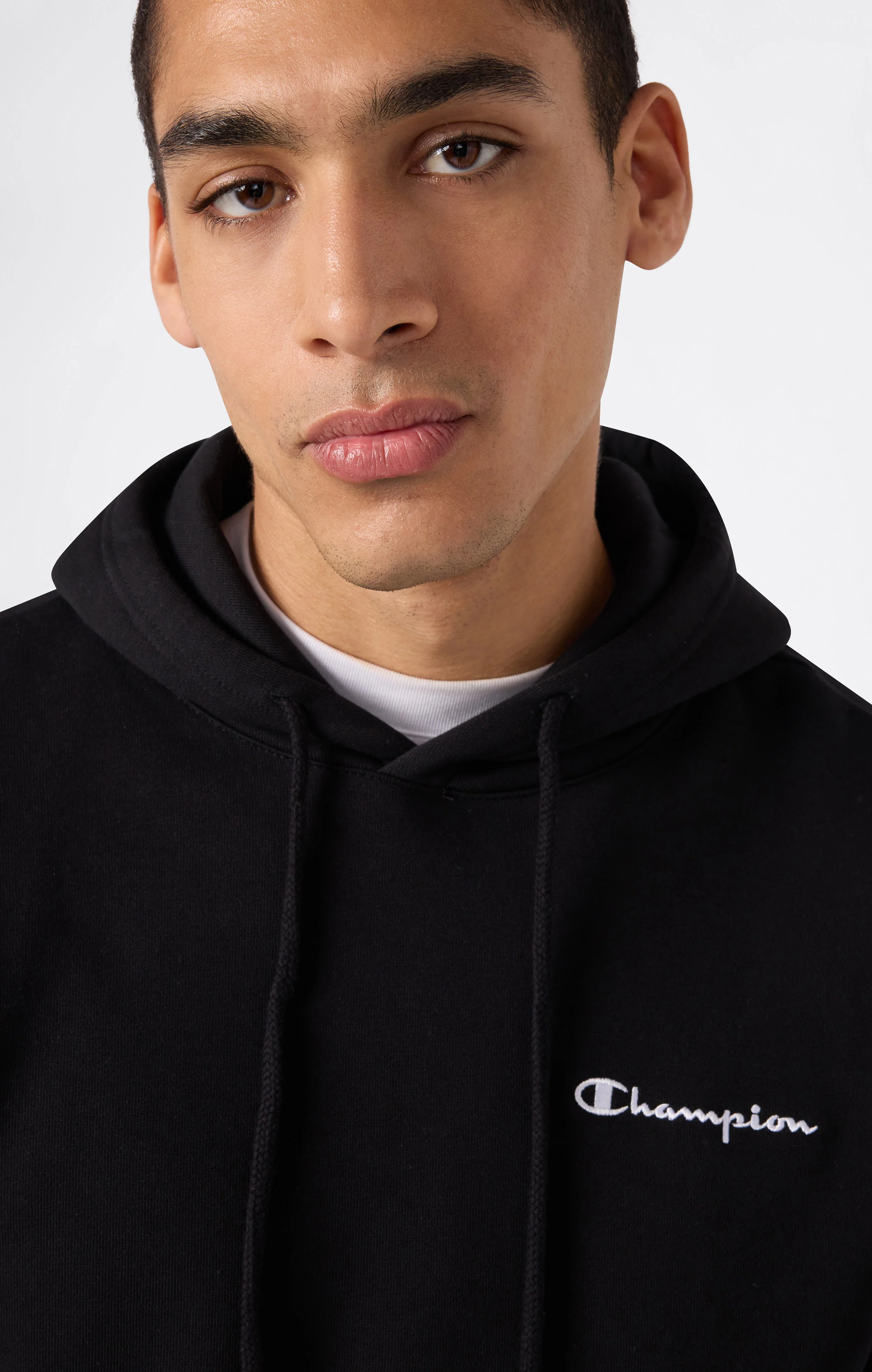 Men’s Fleece Hoodie with Small Embroidered Logo Icons - Image 4