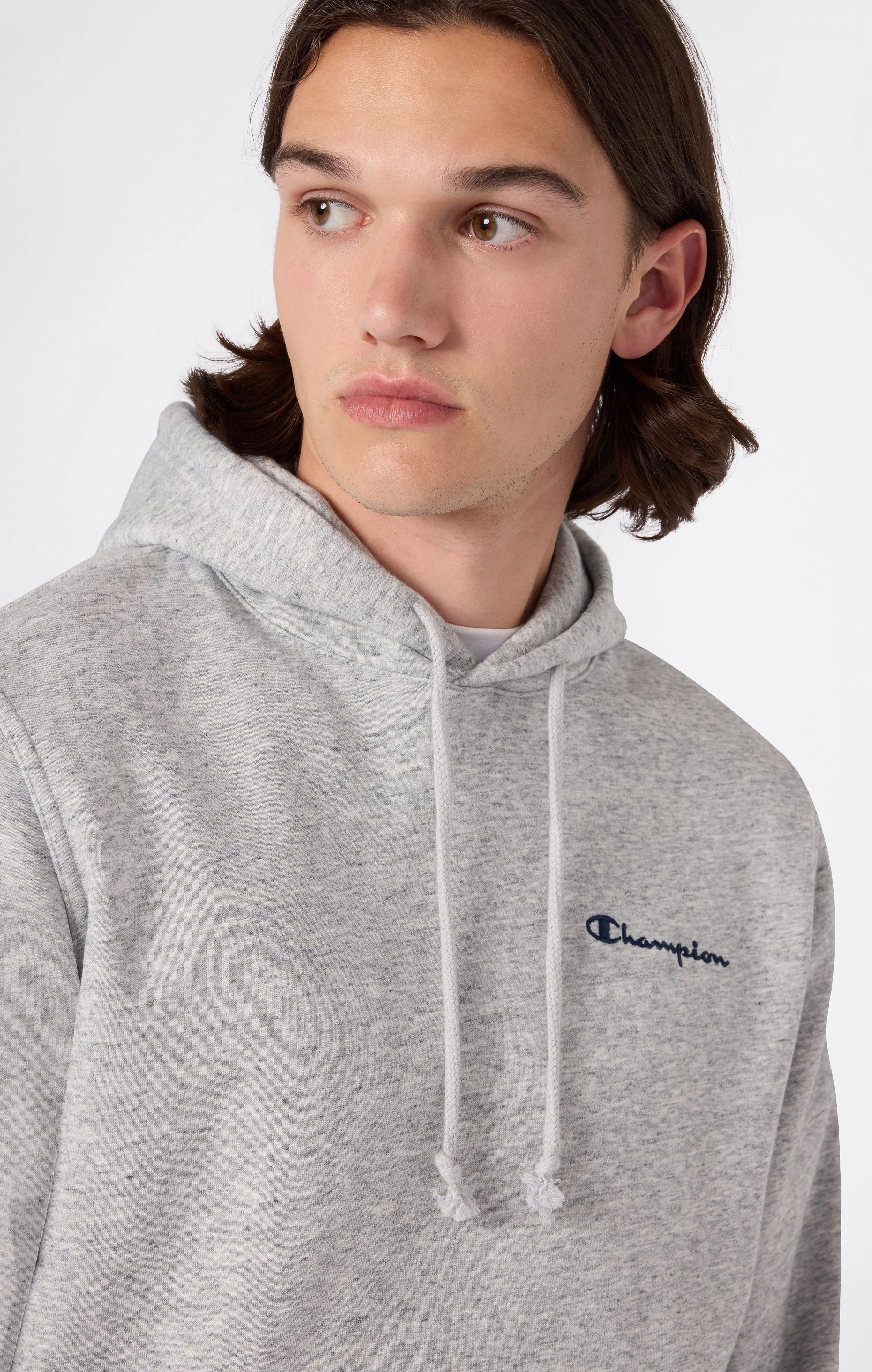 Men’s Fleece Hoodie with Small Embroidered Logo Icons - Image 3