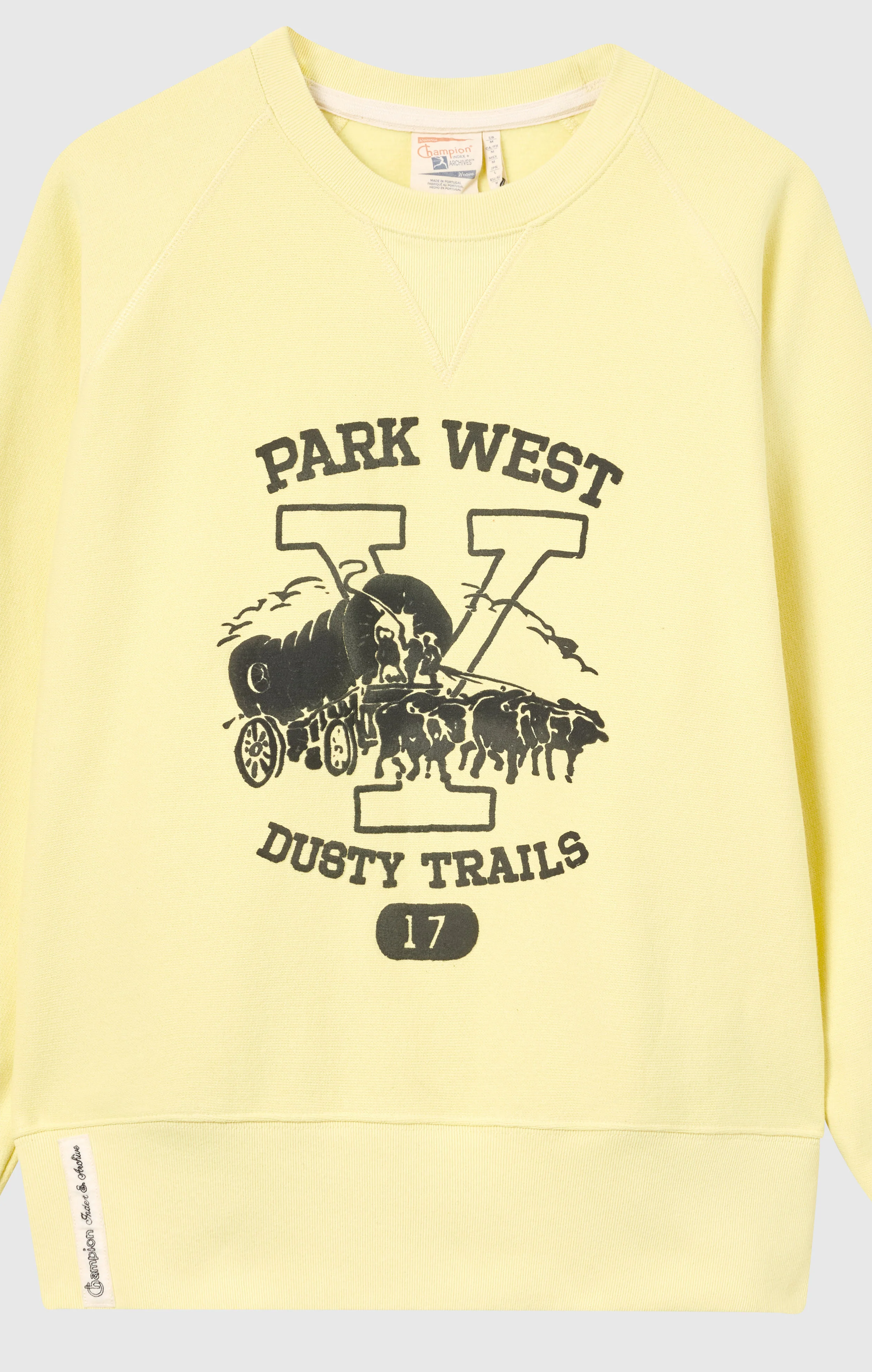 Men’s Fleece Sweatshirt Reverse Weave Index & Archives Sunset - Image 7