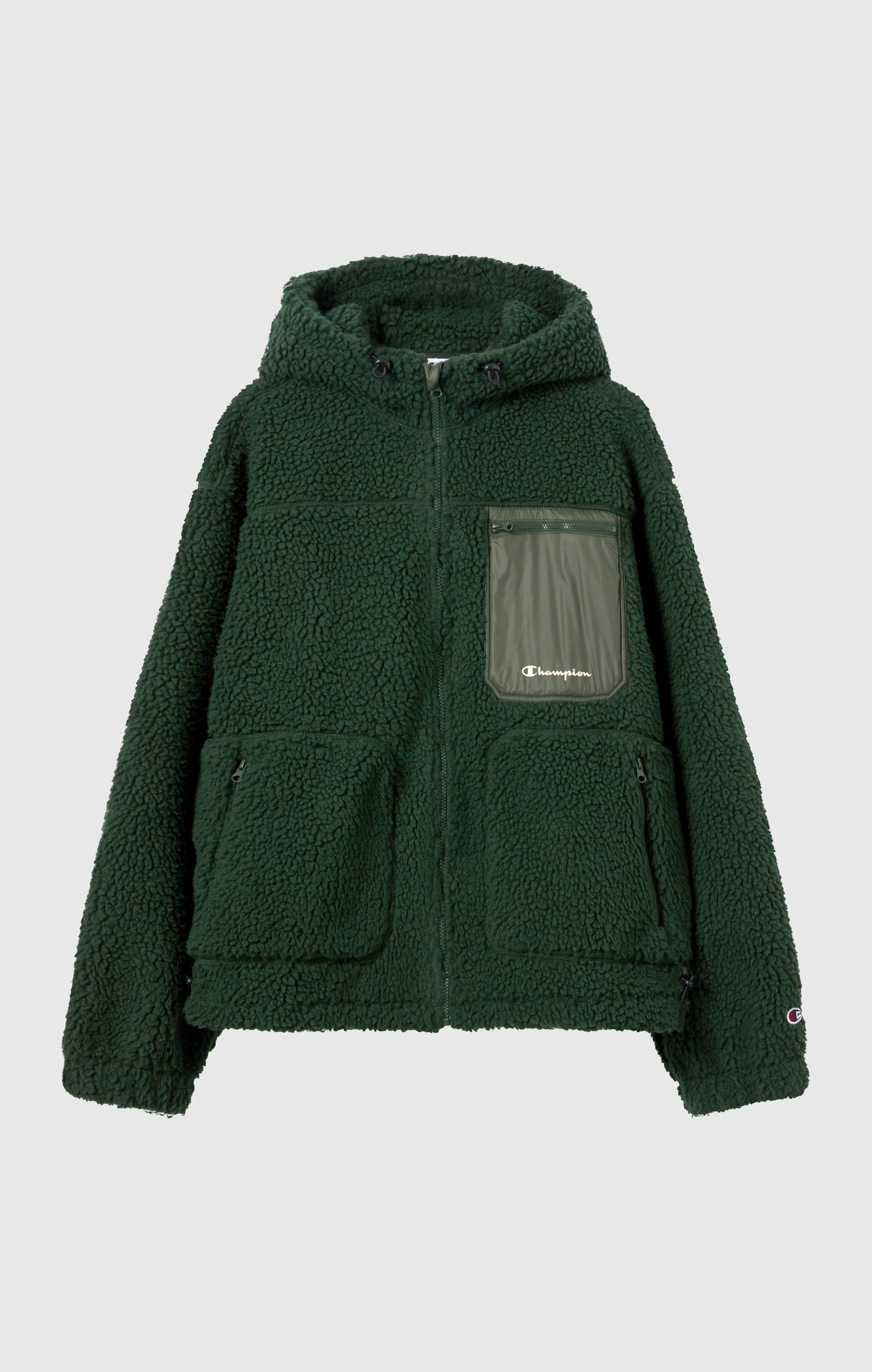 Men’s Full Zip Polar Teddy Hooded Jacket - Image 6