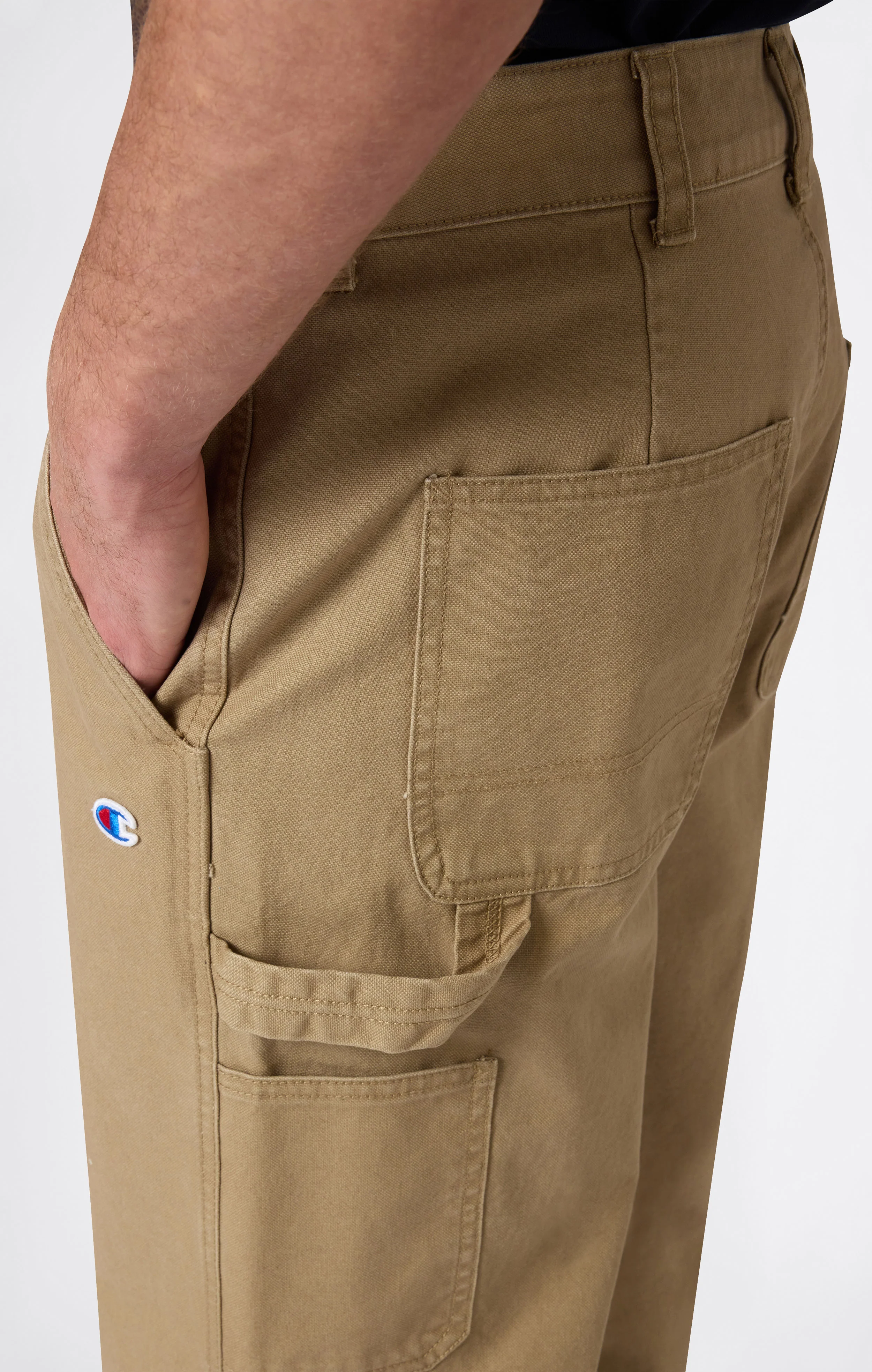 Men’s Heavy Cotton Canvas Cargo Pants Reverse Weave - Image 2