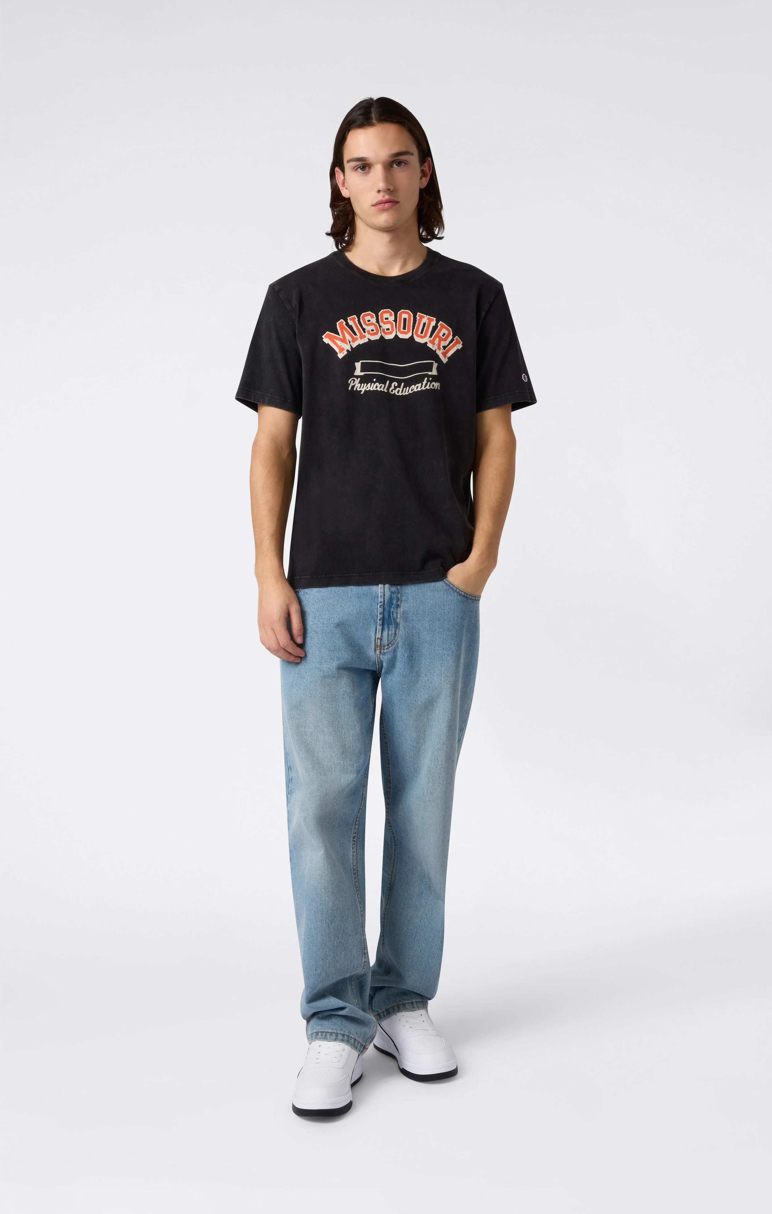Men’s Heavy Cotton T-Shirt with Reverse Weave Print - Image 4