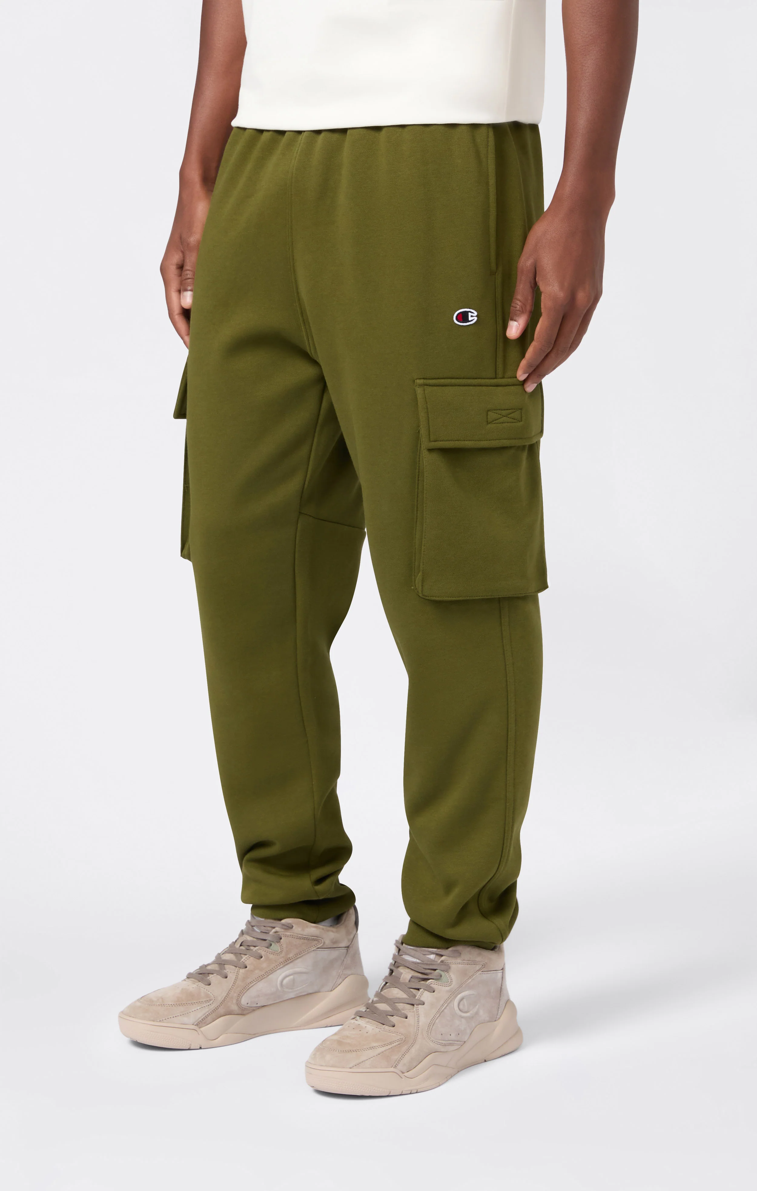 Men’s Rib Cuff Fleece Cargo Pants Icons