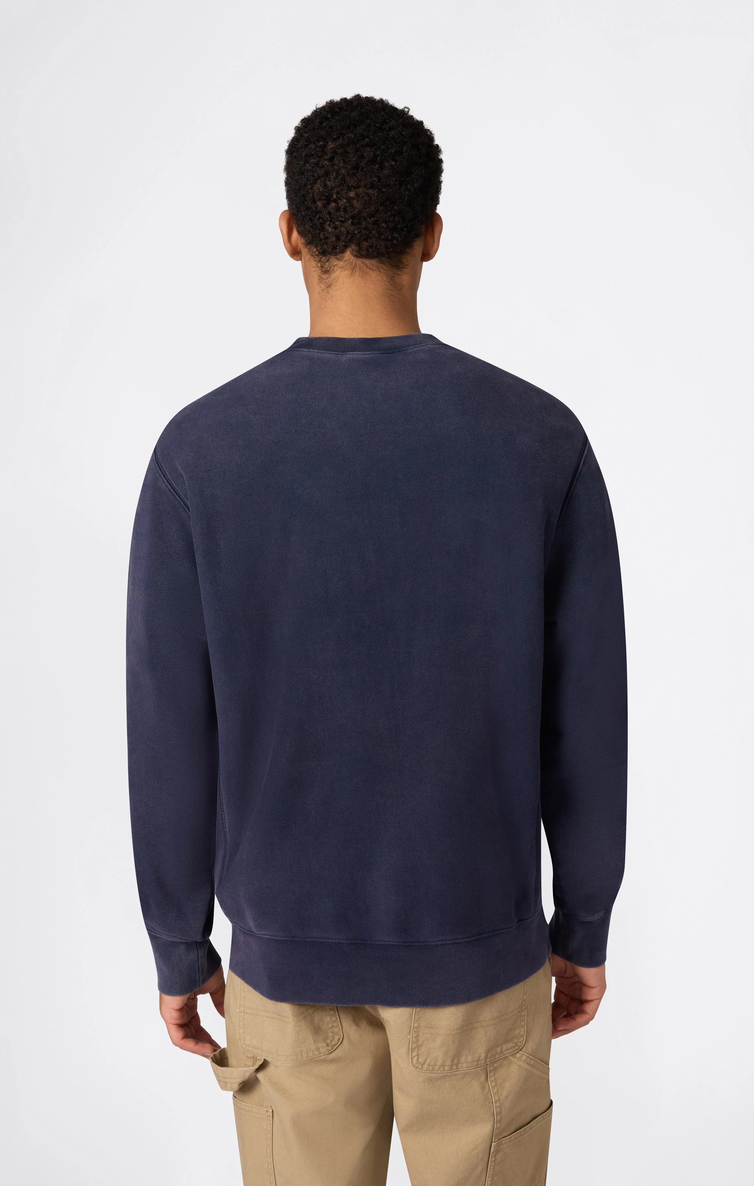 Men’s Heavyweight Crewneck Sweatshirt with Brushed Interior and Print Reverse Weave - Image 4