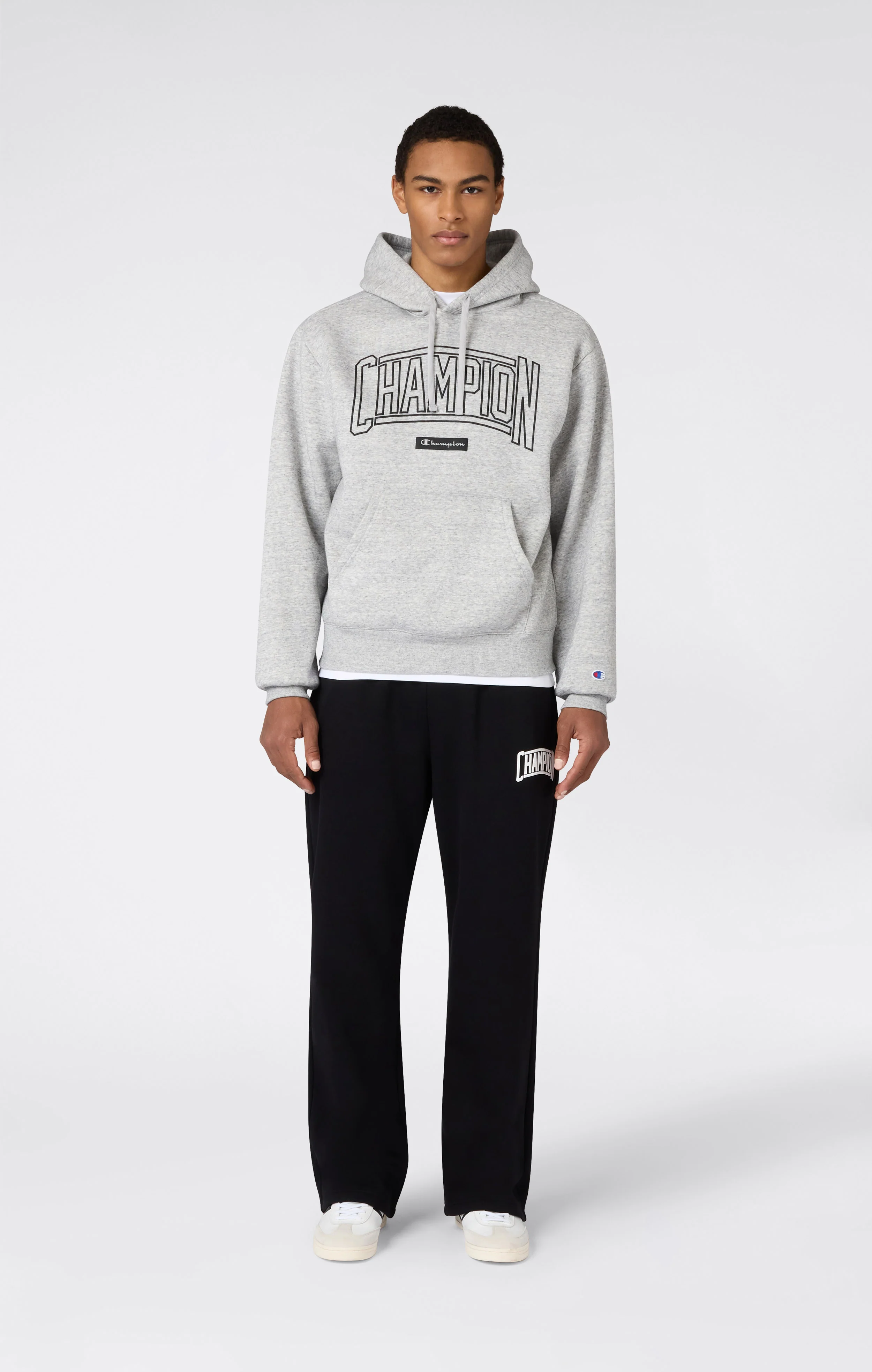 Men’s Hooded Sweatshirt With Brushed Interior And Puff Print Logo - Image 4