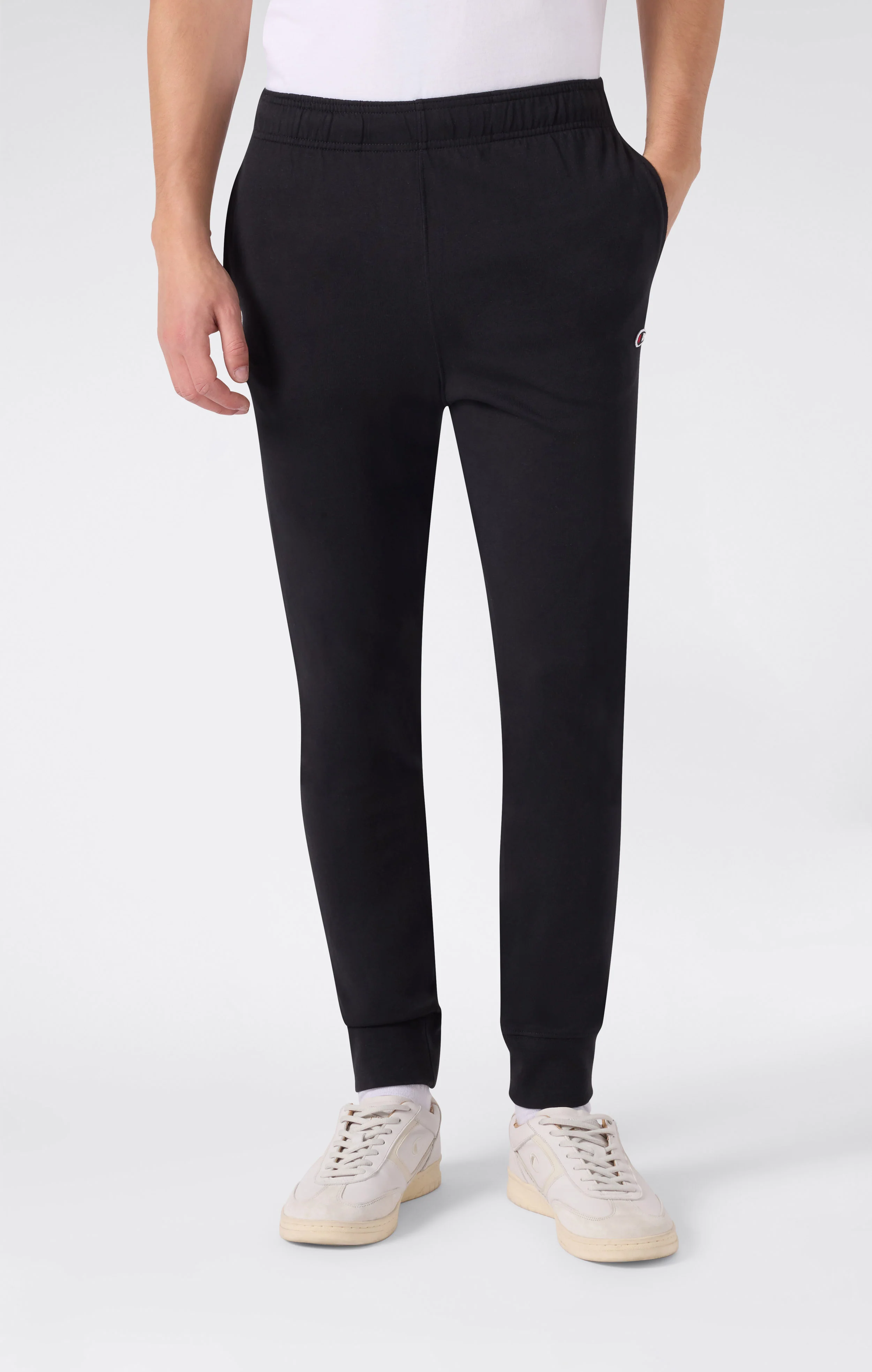 Men's Icons Slim Fit Rib Cuff Light Pants with Embroidered Logo