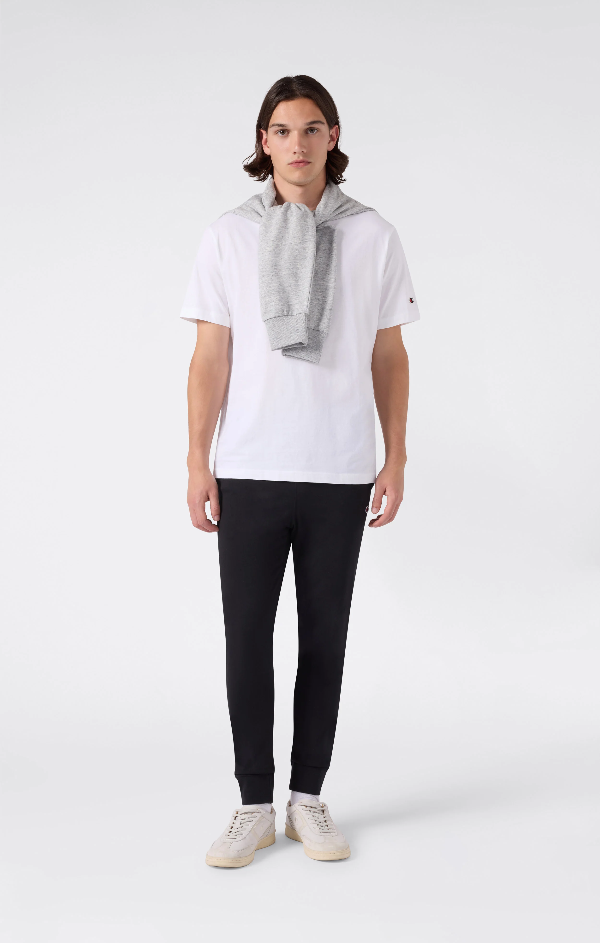 Men's Icons Slim Fit Rib Cuff Light Pants with Embroidered Logo - Image 2