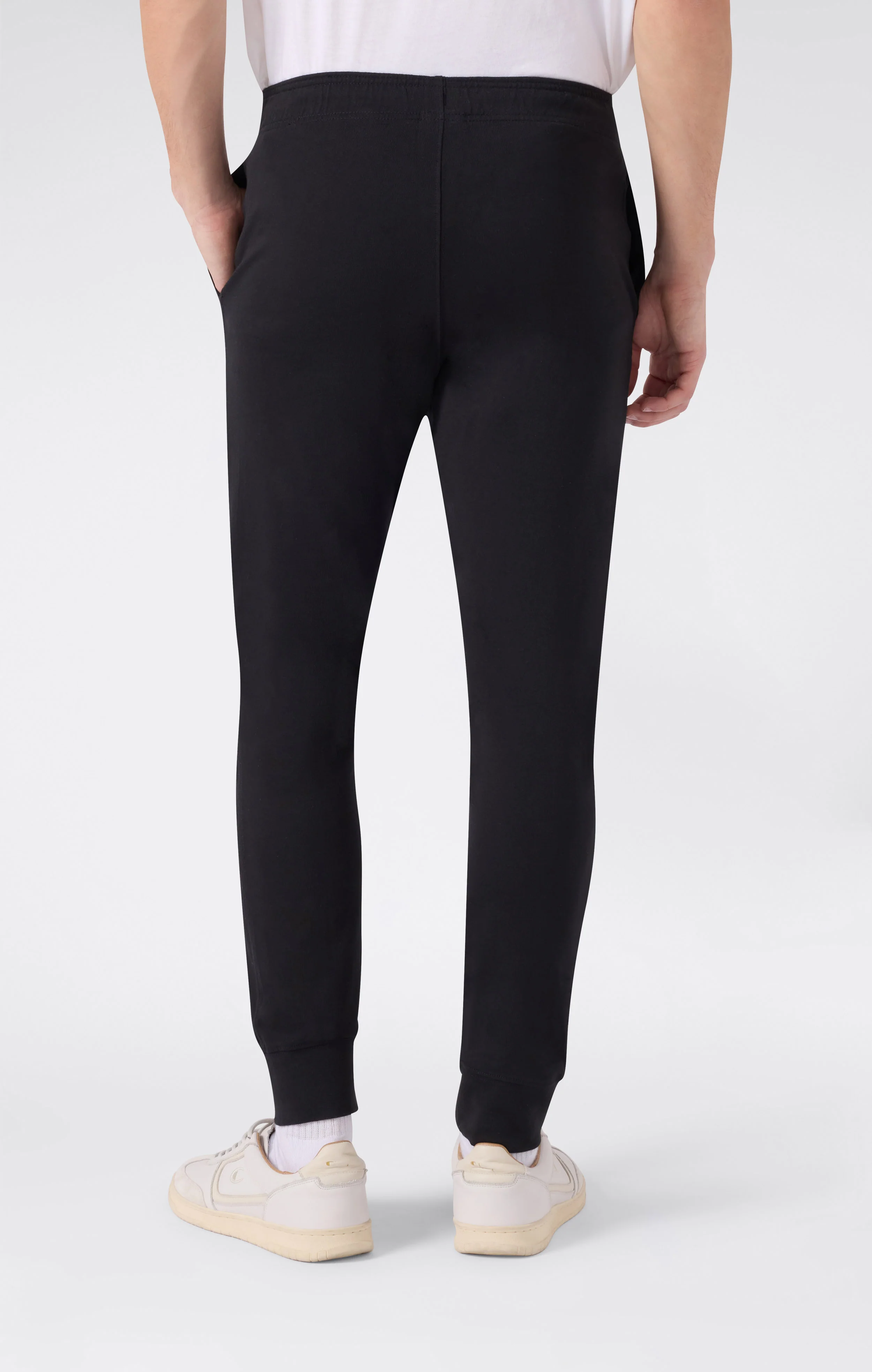 Men's Icons Slim Fit Rib Cuff Light Pants with Embroidered Logo - Image 4