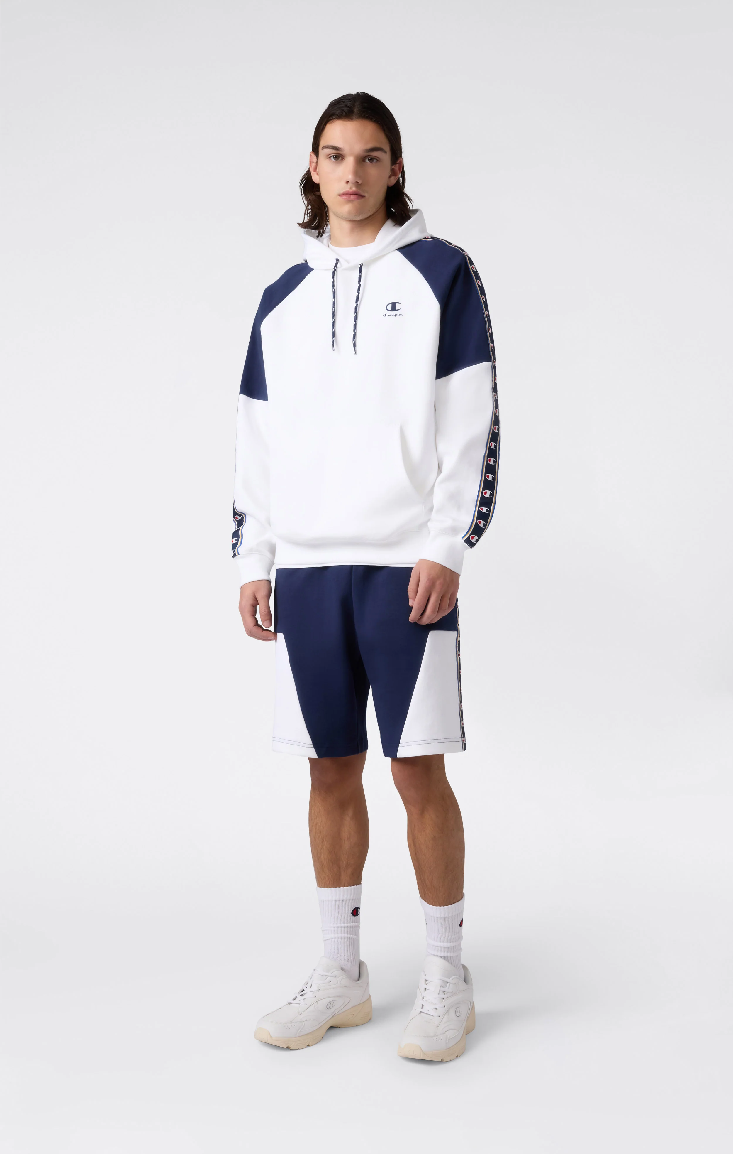 Men’s Interlock Tape Logo Hooded Sweatshirt - Image 3