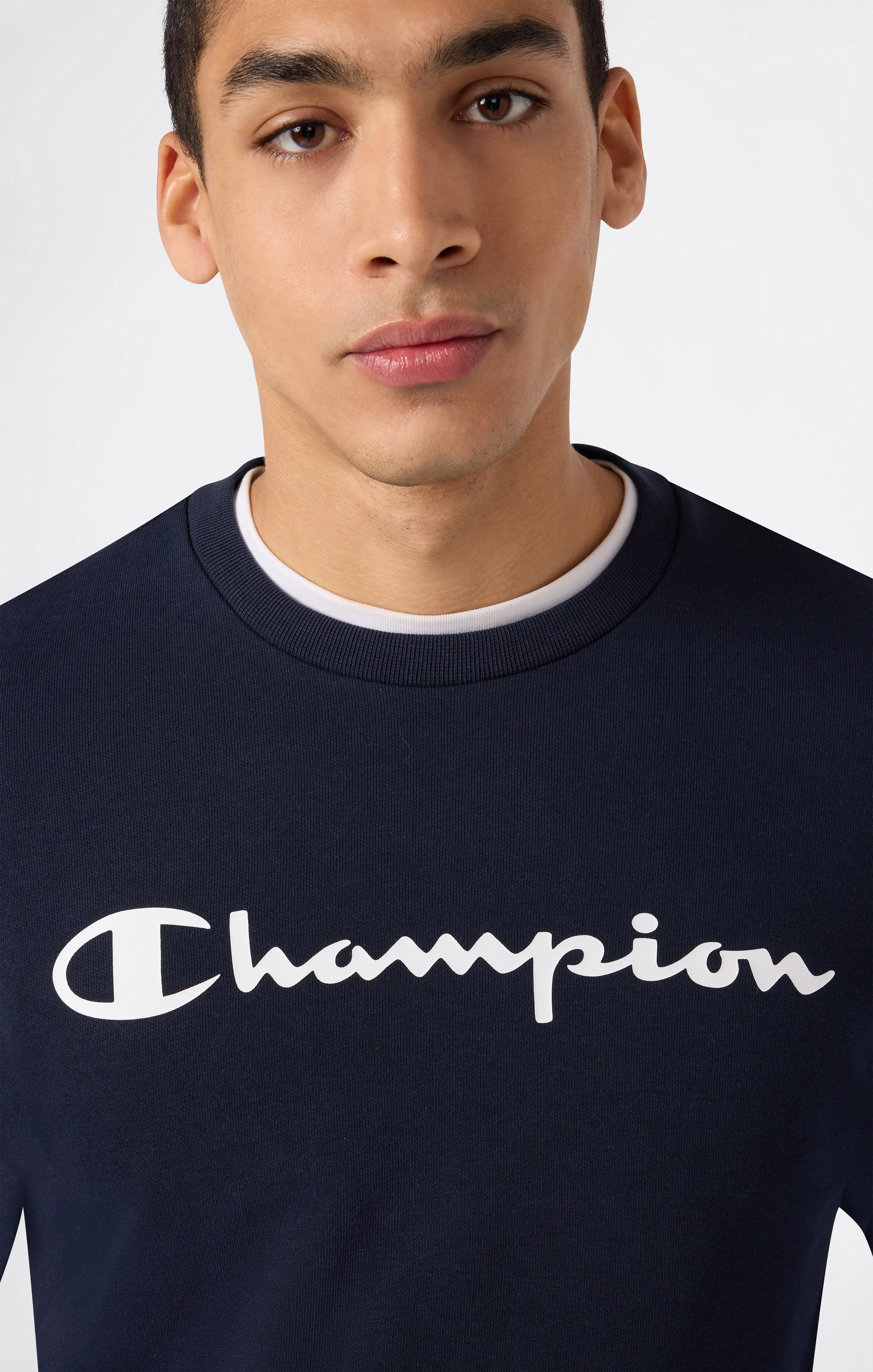 Men’s Lightweight Crewneck Sweatshirt with Maxi Printed Logo - Image 3